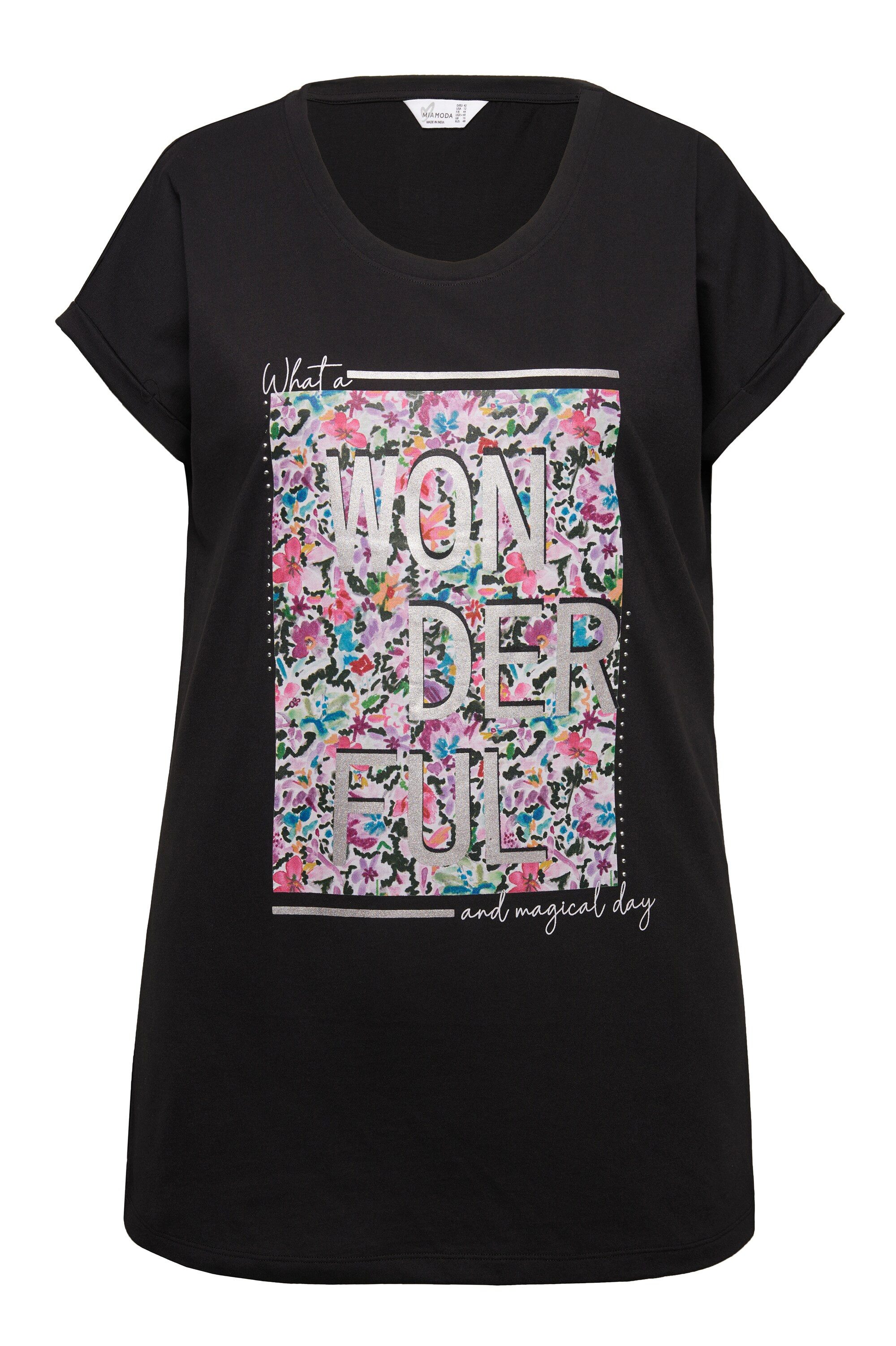 MIAMODA T-Shirt T-Shirt oversized farbiger Print günstig online kaufen