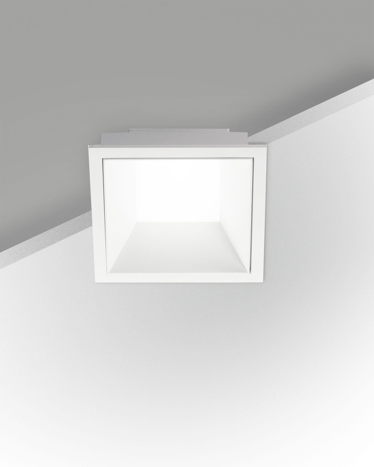 Licht-Erlebnisse Einbauleuchte NONIN, LED fest integriert, Neutralweiß, LED dimmbar Aluminium IP40 Weiß eckig 4000 K 950 lm
