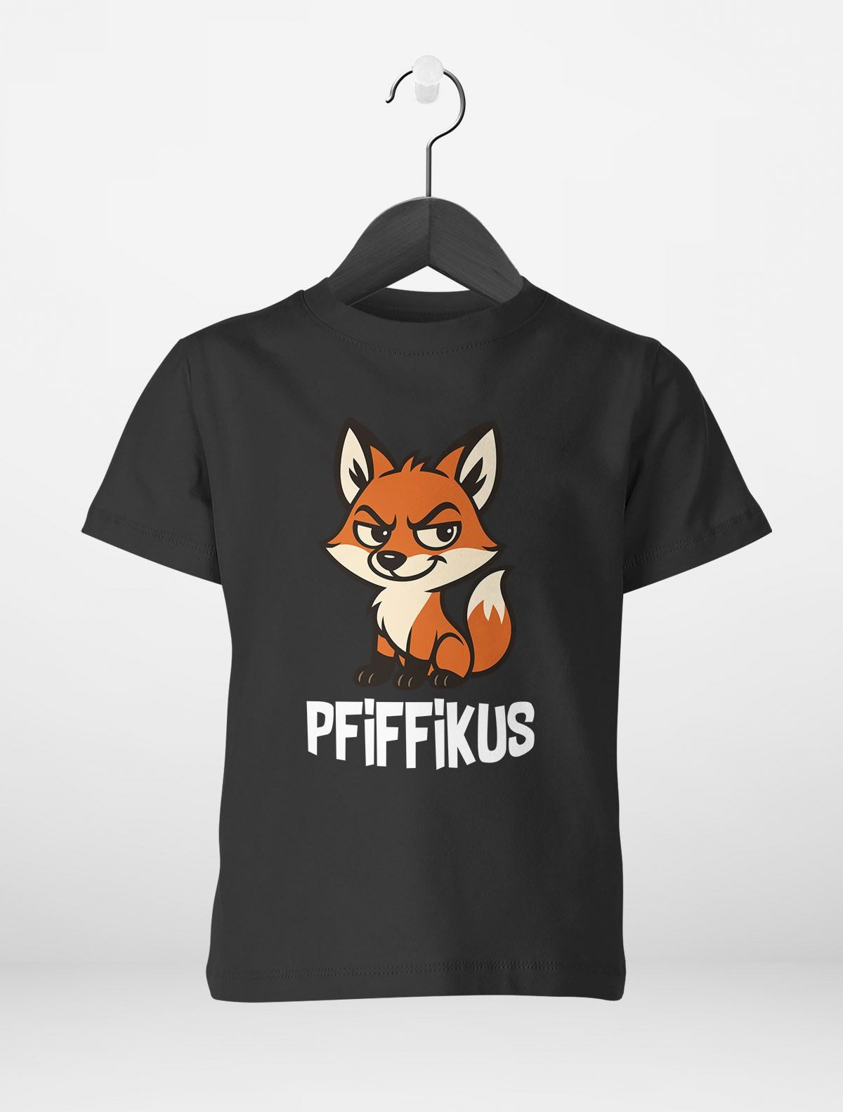 Print-Shirt Kinder T-Shirt Jungen Pfiffikus Witziges Fuchs Tiermotiv Comic Shirt