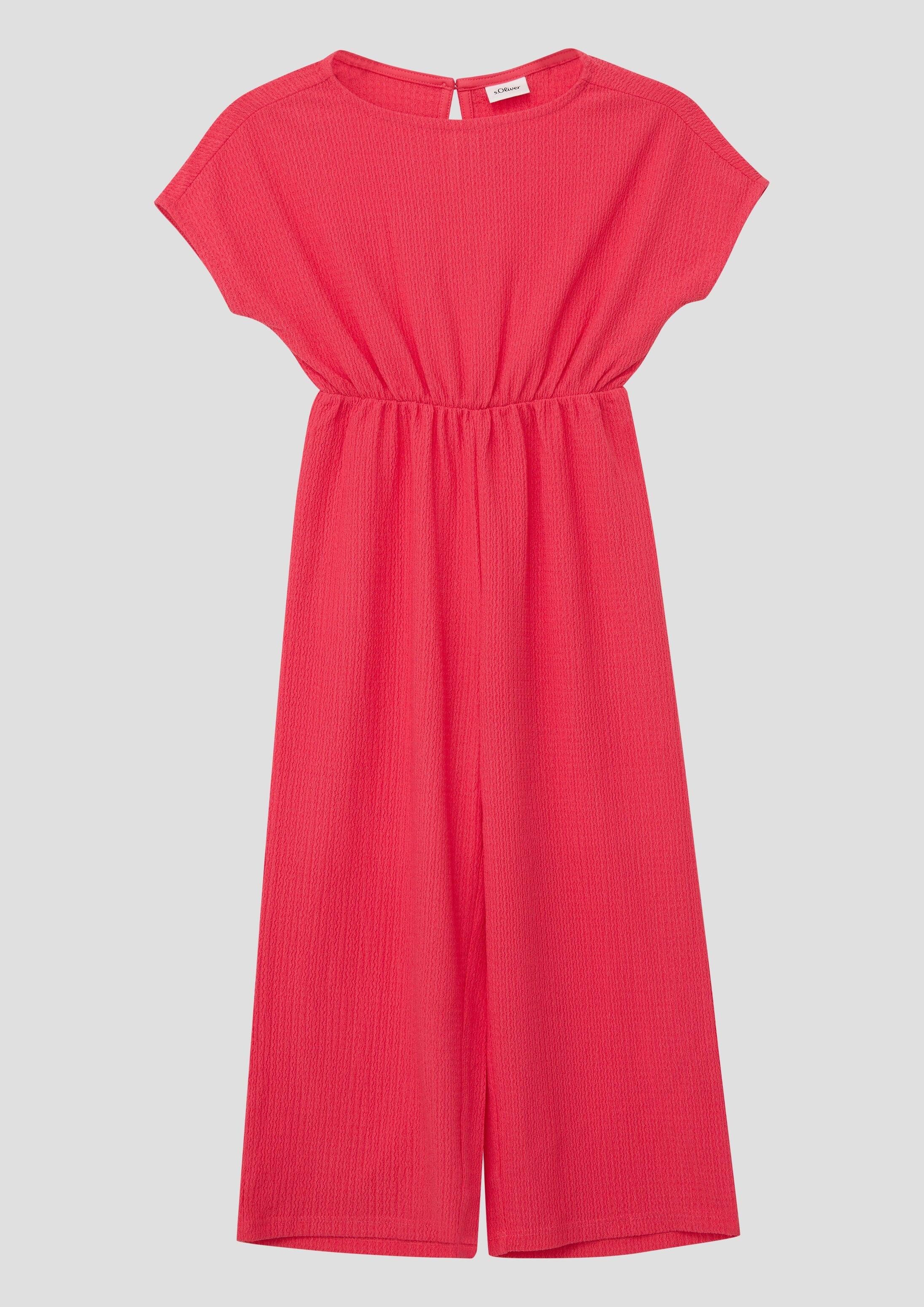 s.Oliver Jumpsuit Overall Strukturierter Overall mit Wide Leg