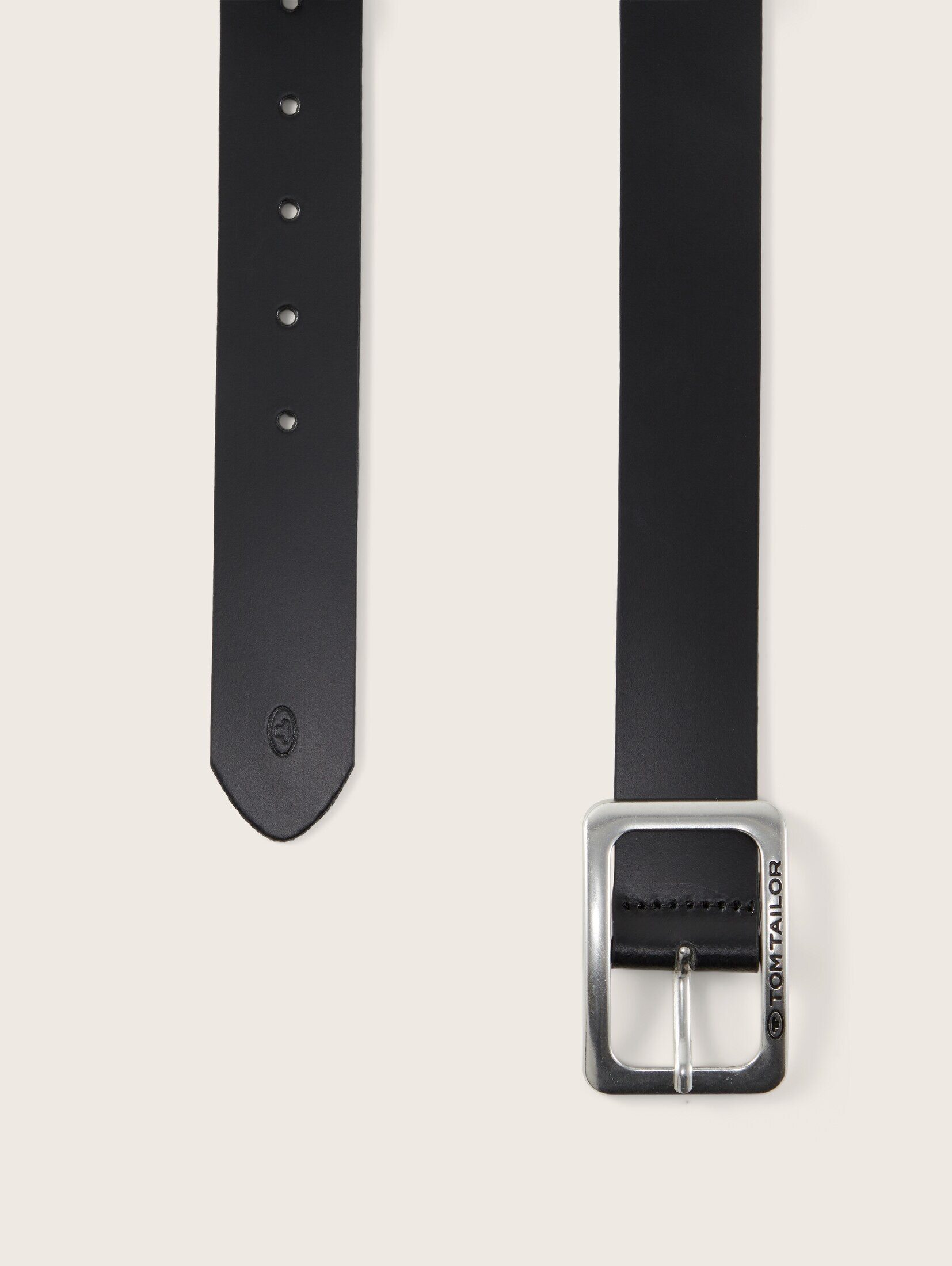 TOM TAILOR Ledergürtel "TTEVE" 4 cm breiter Damen Ledergürtel, kalssiches M günstig online kaufen