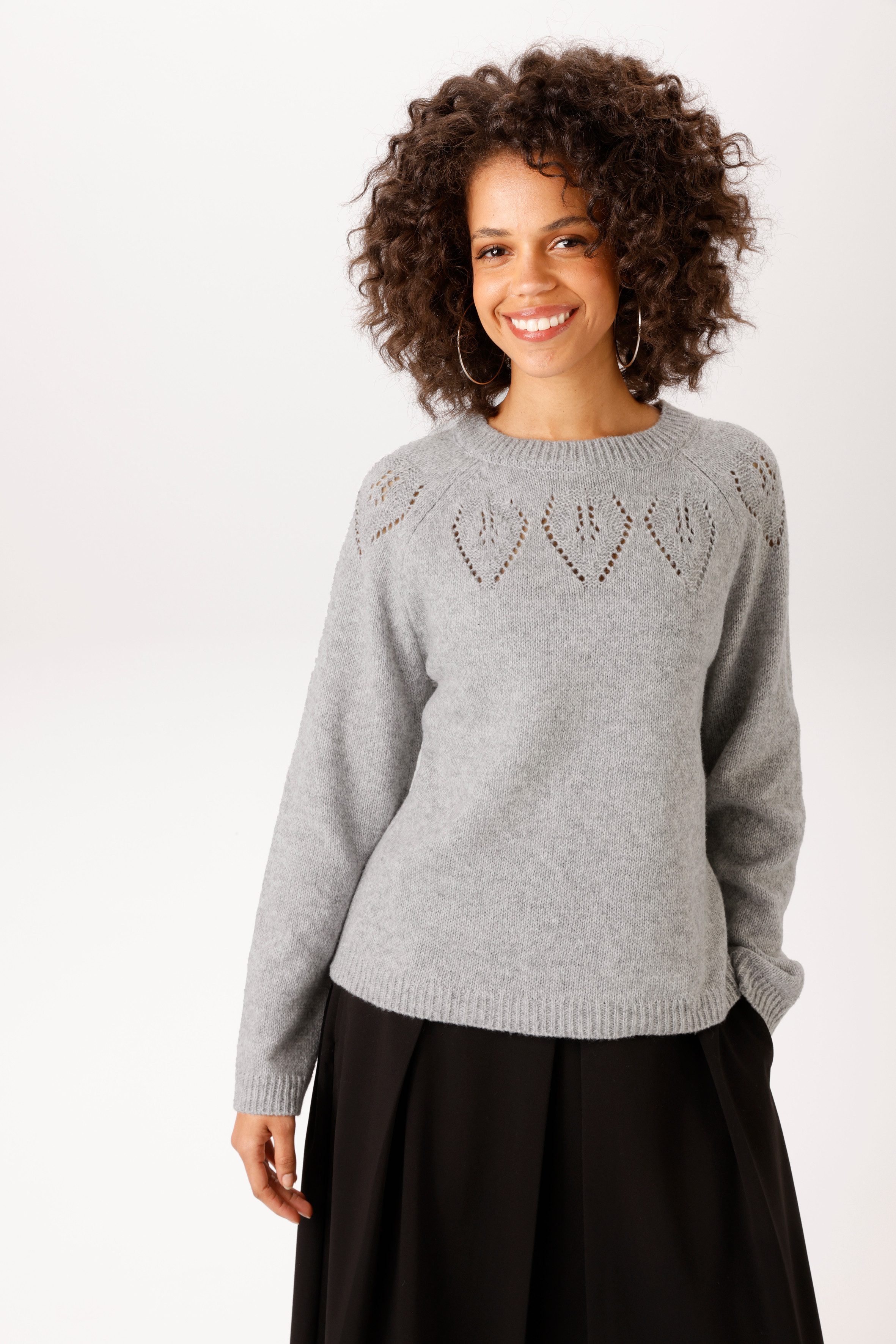 Aniston CASUAL Strickpullover mit blattförmigen Ajour-Muster - NEUE KOLLEKTION. € 39,99, (€ 39,99 pro 1 Stk).