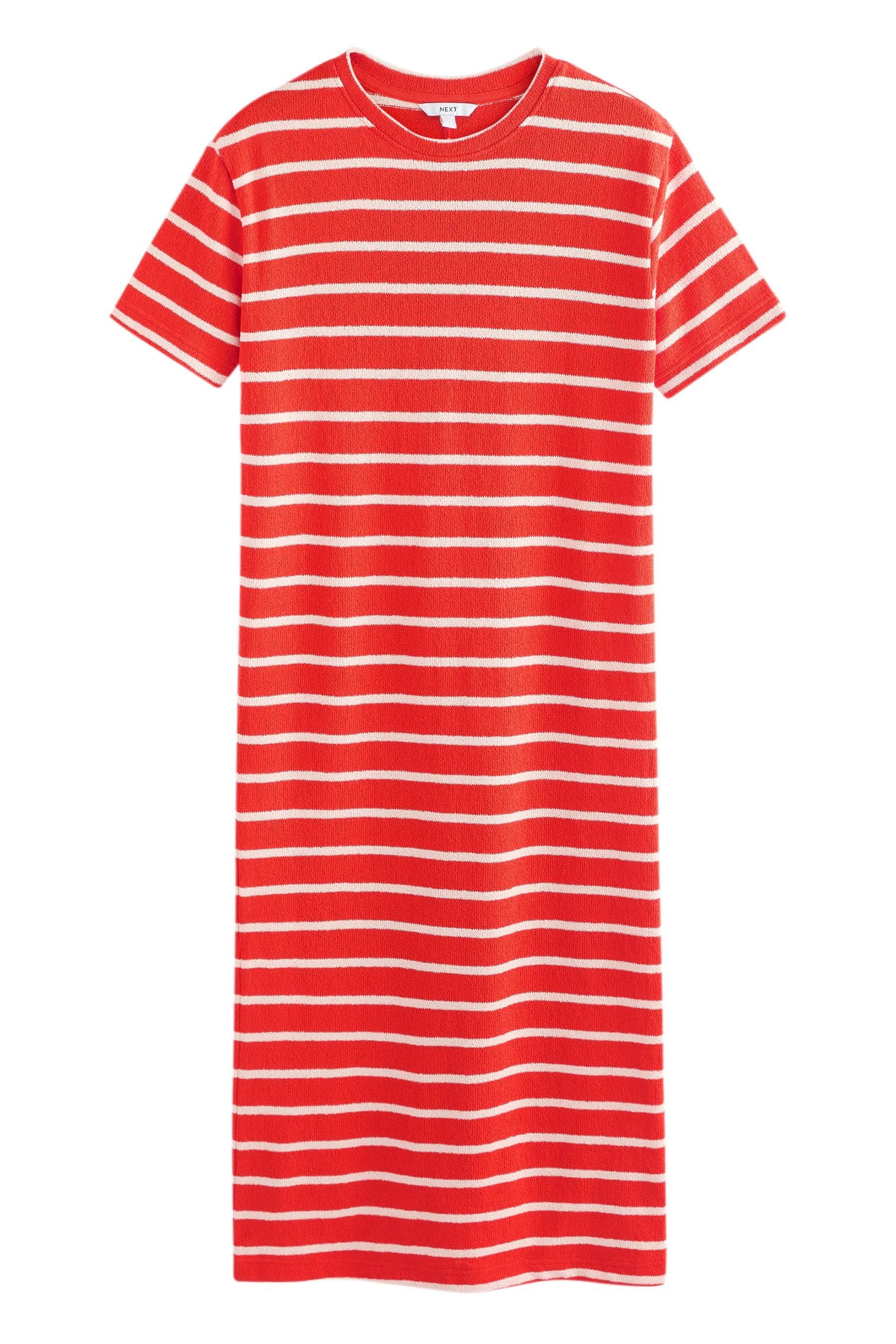 Next Jerseykleid Kurzärmeliges Kleid in gestreifter günstig online kaufen