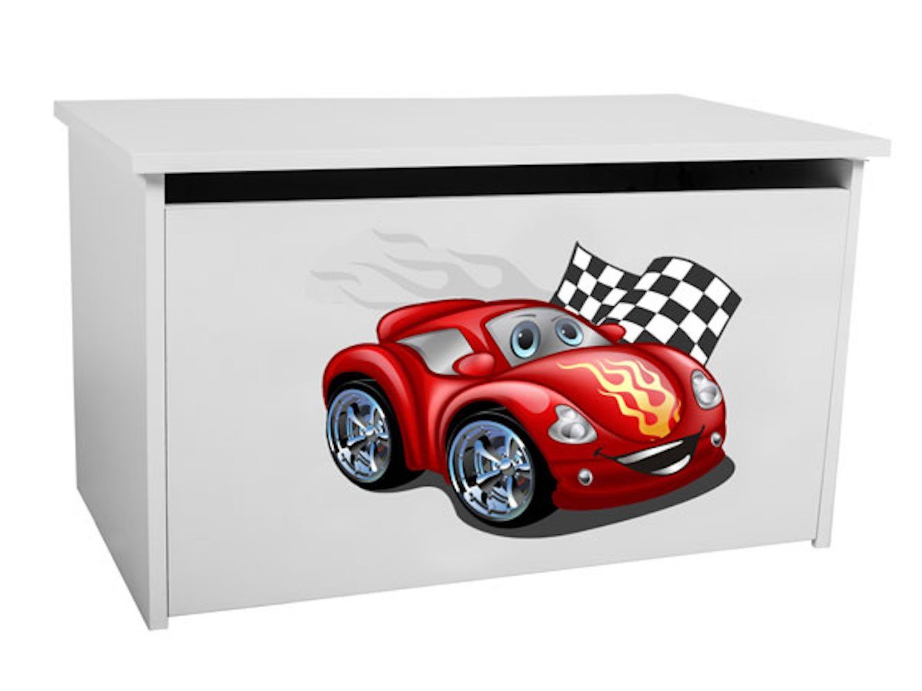 Feldmann-Wohnen Spielzeugtruhe Daria, 73cm weiß Motiv wählbar