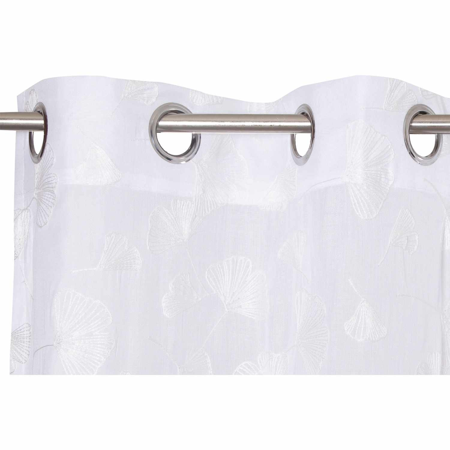Esprit Gardine GINGKO Halbtransparenter Ösenvorhang, Öse günstig online kaufen
