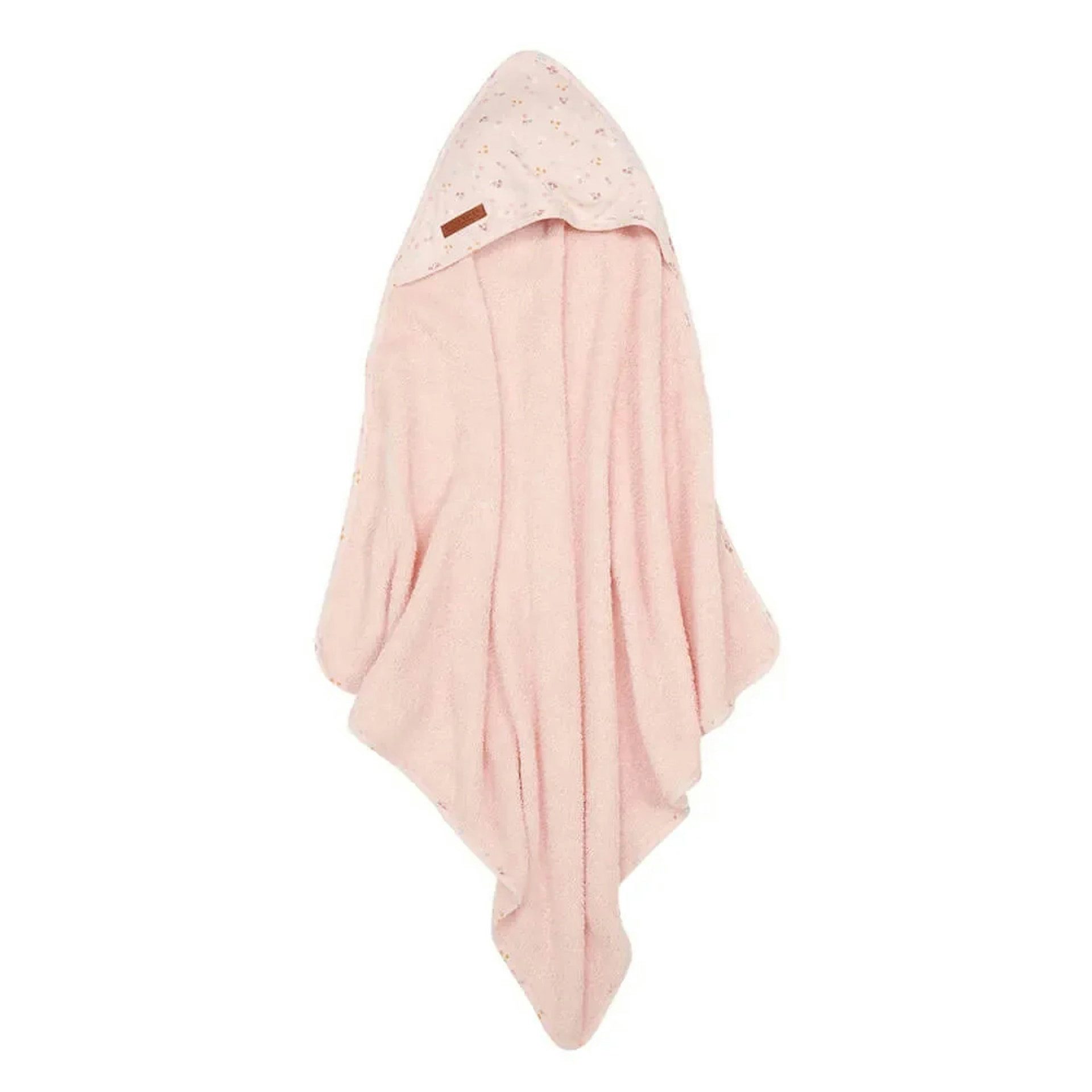 LITTLE DUTCH Handtuch Kapuzenhandtuch "Little Pink Flowers", Frottee, 100 % Bio-Baumwolle, 50 x 65 cm