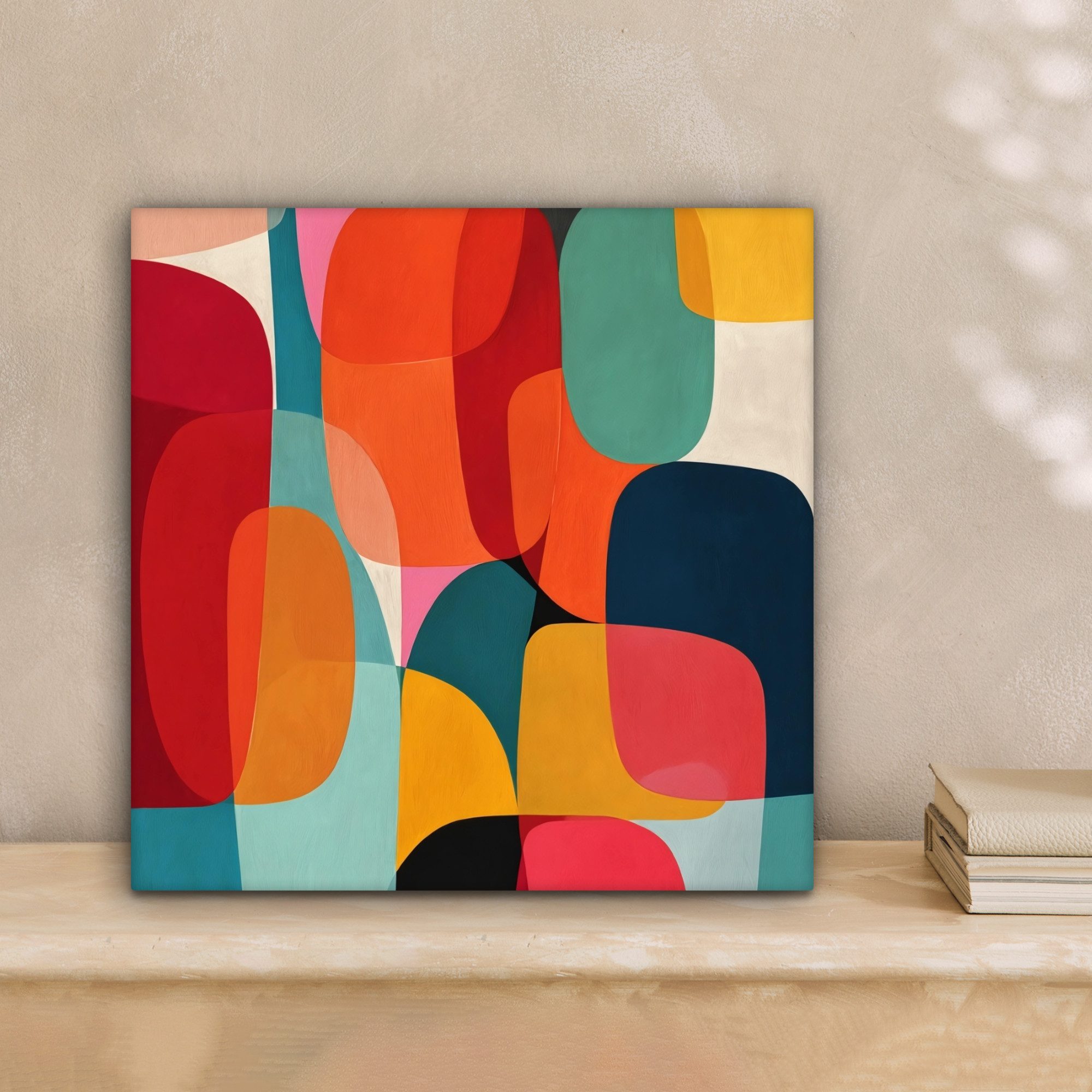 OneMillionCanvasses® Leinwandbild Formen - Bunt - Abstrakt - Flugzeuge, Fotodruck (1 St), Wandbild, Deko Schlafzimmer Wohnzimmer Flur 20x20 cm
