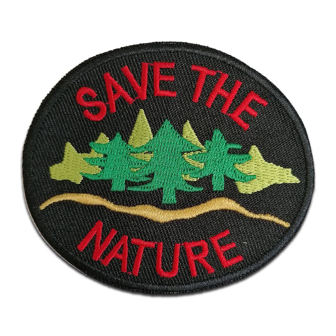 Catch the Patch Aufnäher Bügelbild, Aufbügler, Applikationen, Patches, Flicken, zum aufbügeln, Polyester, Save the Nature Natur - Größe: 7,6 x 5,7 cm