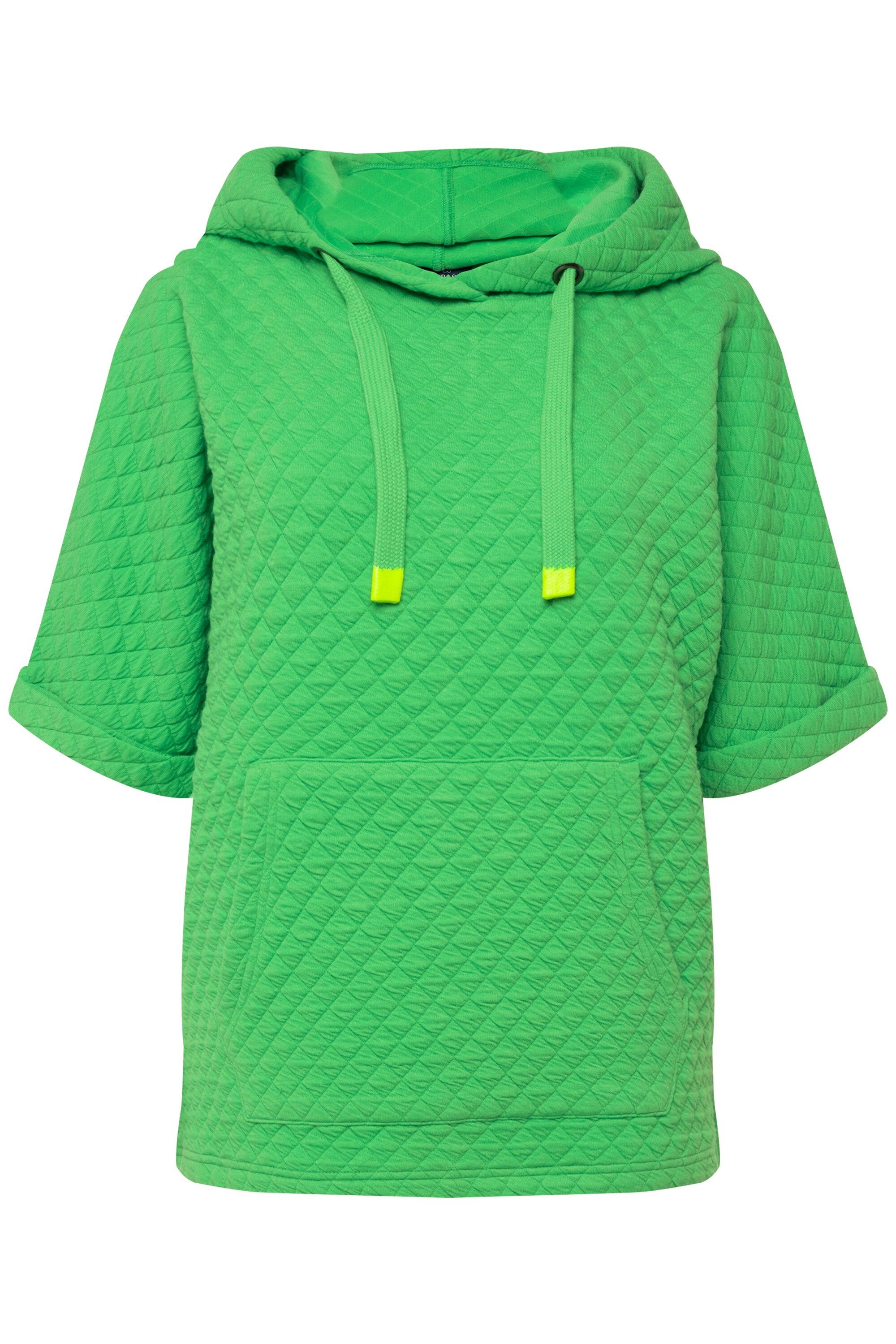 Laurasøn Sweatshirt Sweat-Pullunder Waffel-Jacquard Kapuze günstig online kaufen