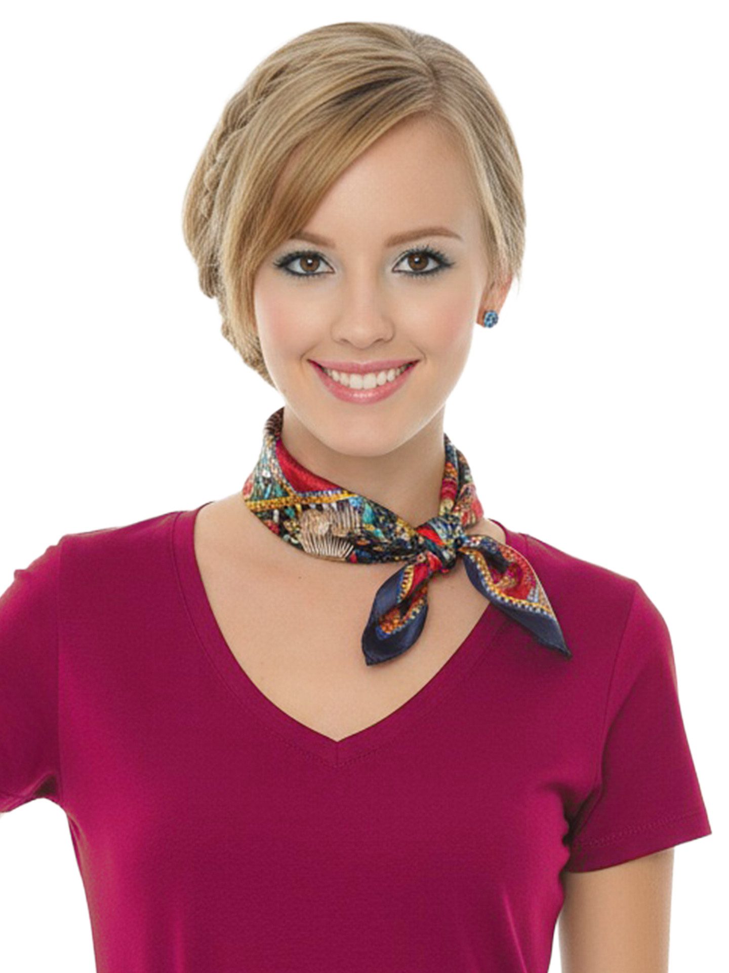 Moschen-Bayern Halstuch Halstuch Damen Herren Nickituch Seidentuch Seidenhalstuch Blau Bunt