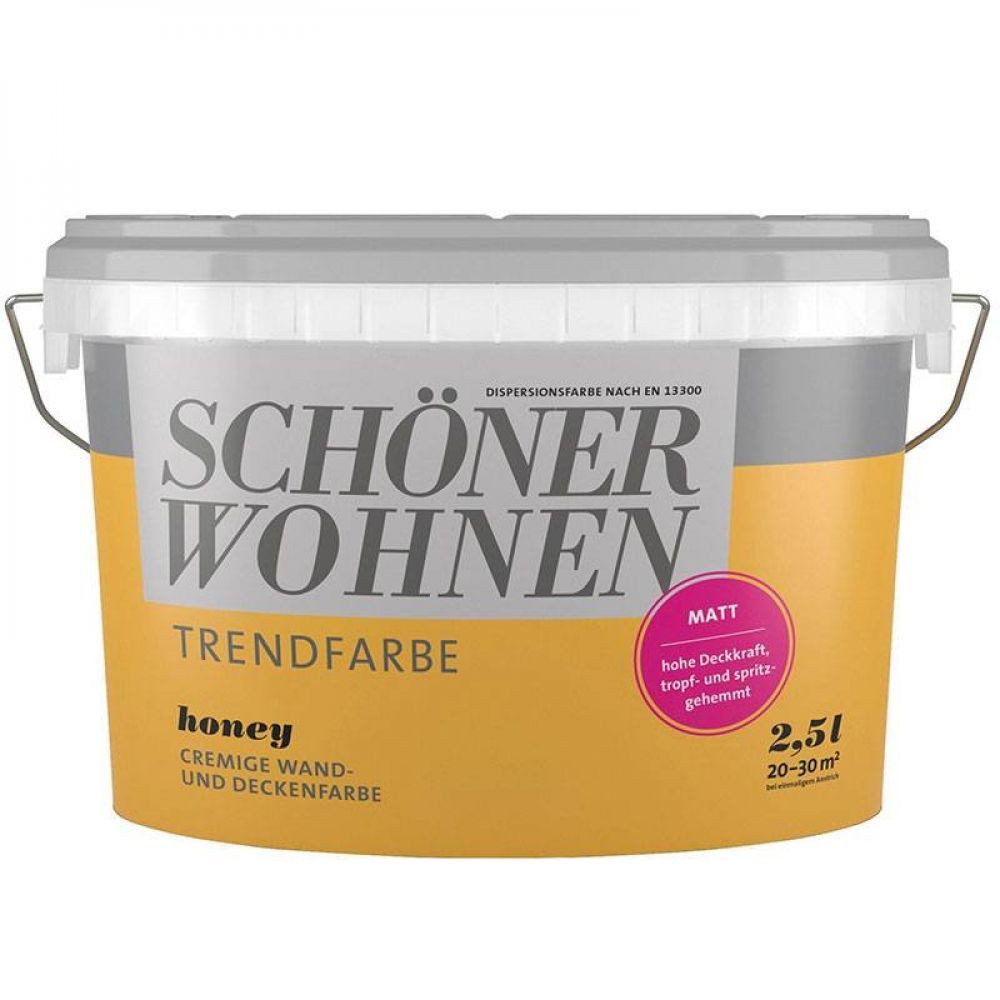 SCHÖNER WOHNEN FARBE Wandfarbe SW Trend Wandfarbe matt 2,5L honey 1519