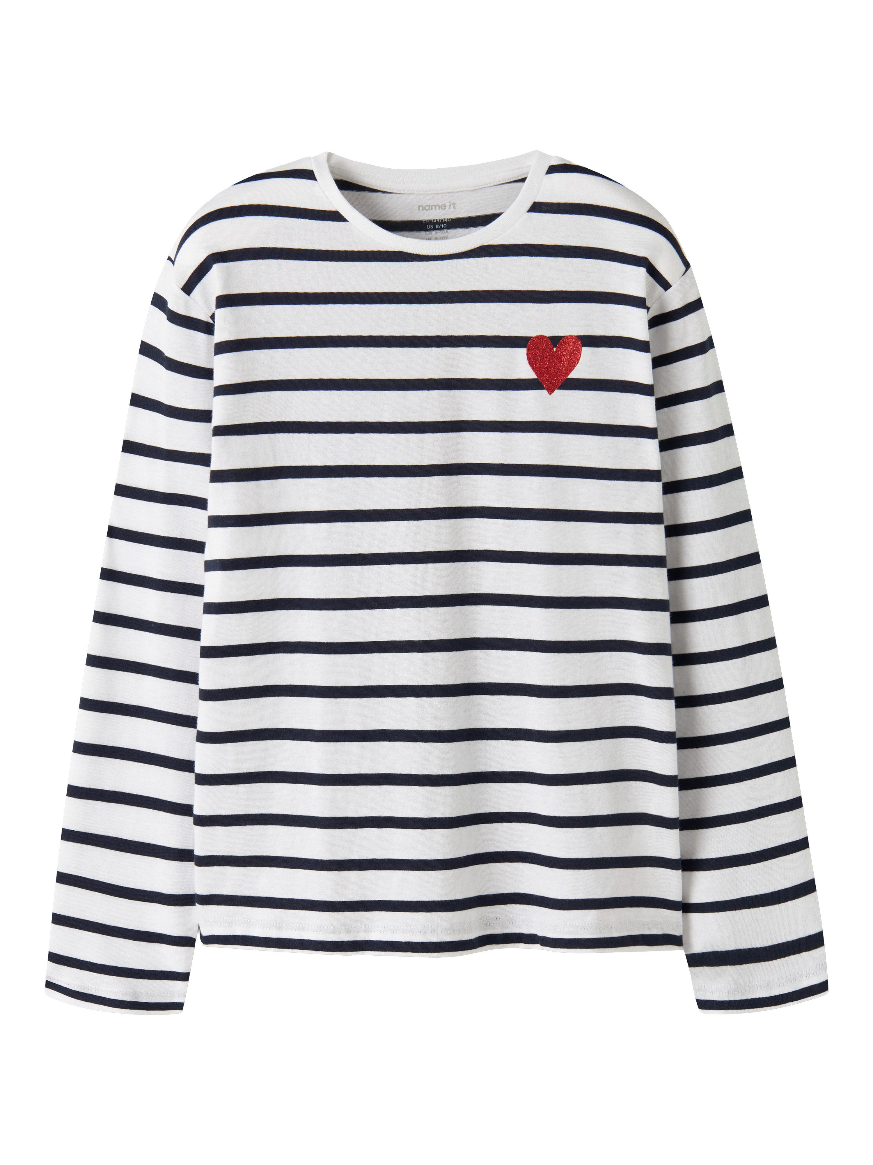 Name It Langarmshirt NKFTOVELINA LS NREG TOP Baumwolle, regular fit