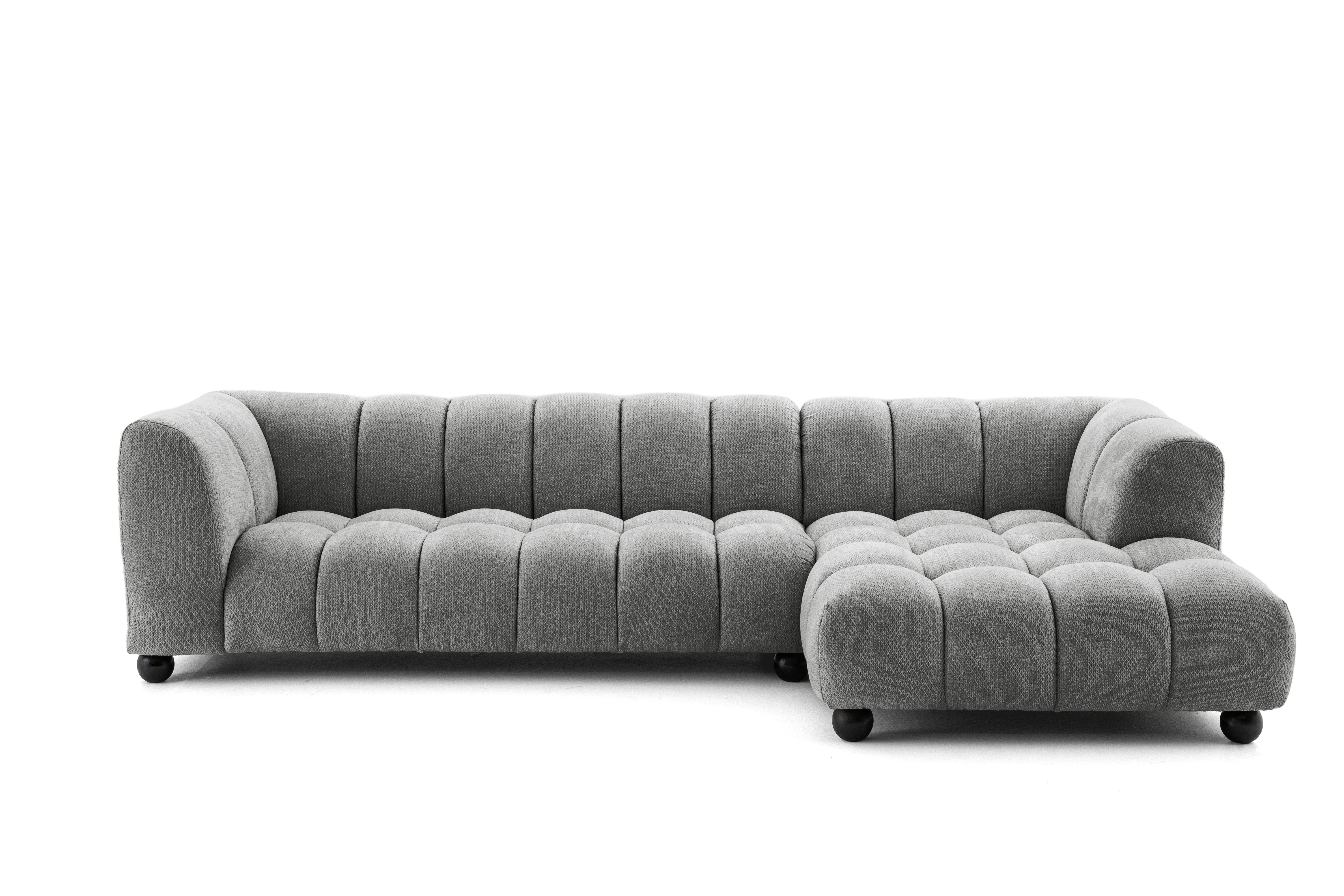 NEXT COLLECTION Ecksofa AMARO, Keine Schlaffunktion, Hochwertiger HR-Schaum, elegante Steppung