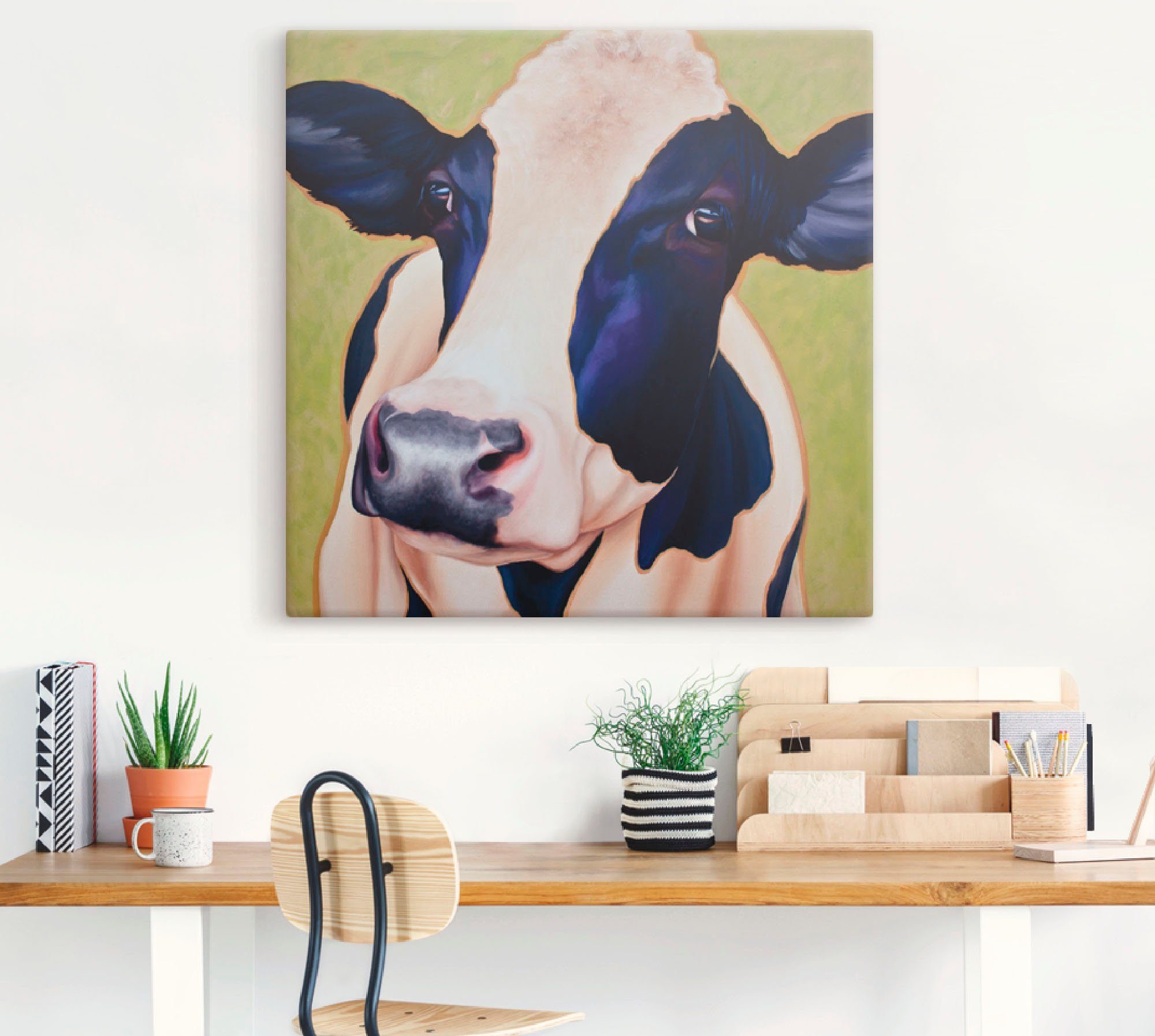 Artland Wandbild Kuh Paula, Größen St), Haustiere in Wandaufkleber oder als (1 versch. Leinwandbild, Poster