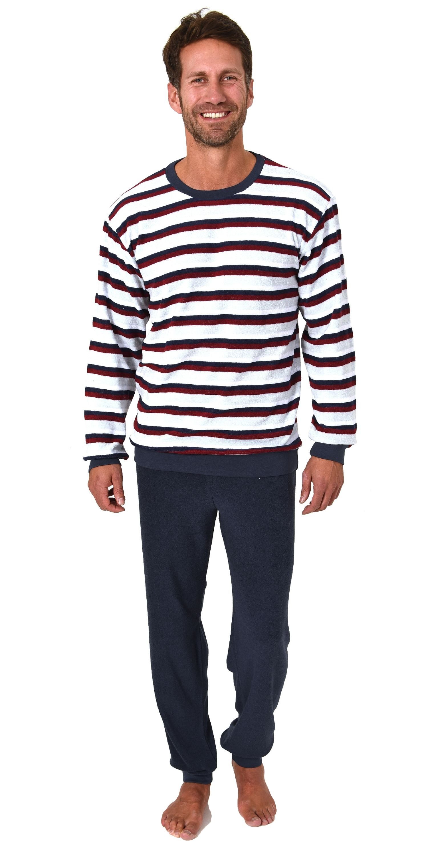 Normann Pyjama Herren Frottee Schlafanzug mit günstig online kaufen