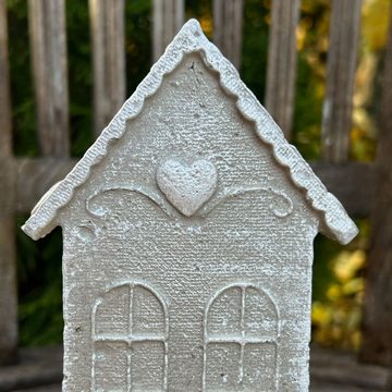 ZGM Gartenfigur Betonfigur Miniaturhaus - handgefertigte Dekoration für Garten und