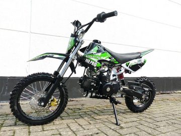 KXD Dirt-Bike 125cm Dirtbike Pitbike KXD 607 4Takt Automatik 14/12 Enduro Cross Grün