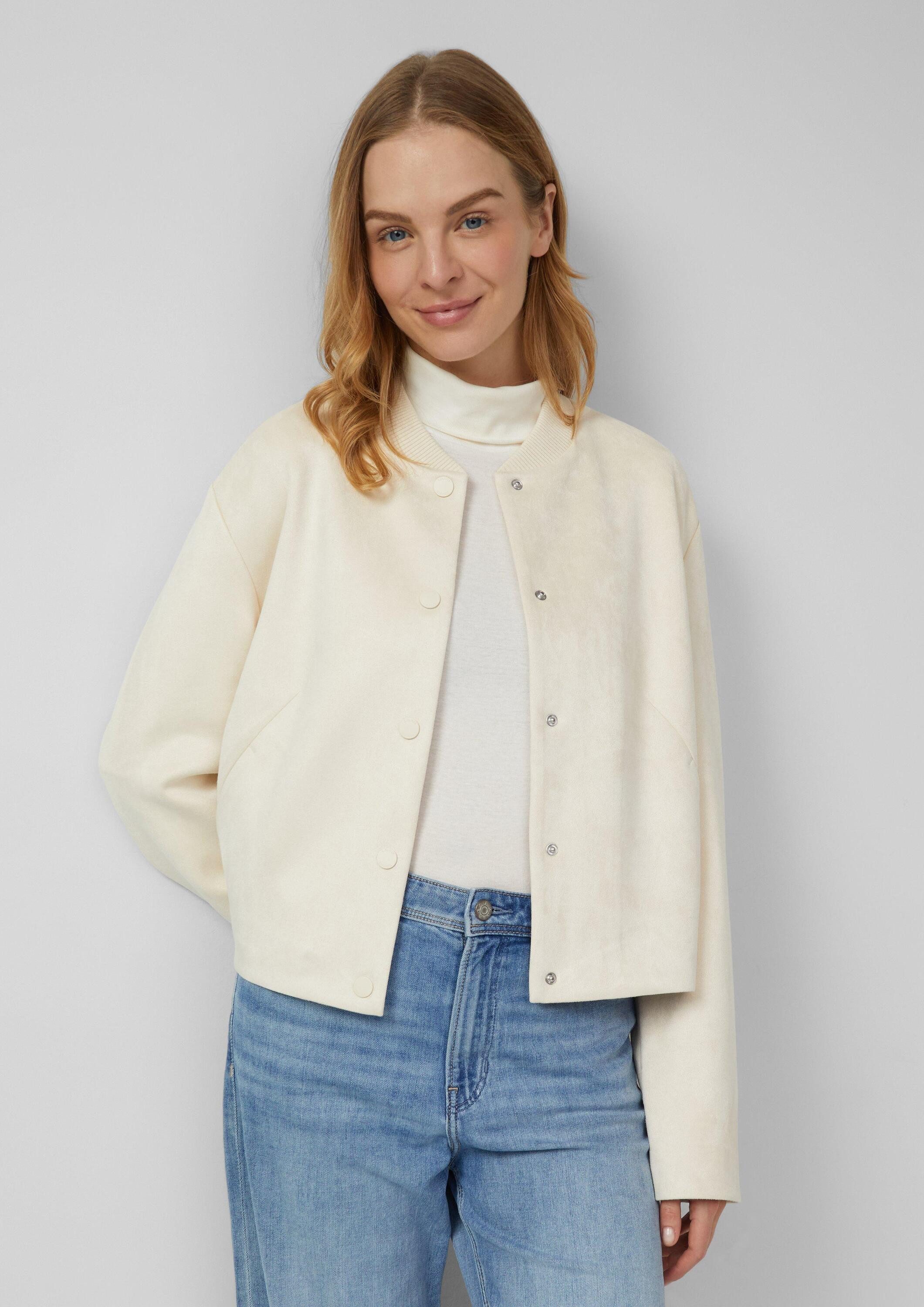 s.Oliver Funktionsjacke Indoor-Jacke Blouson in Veloursleder-Optik