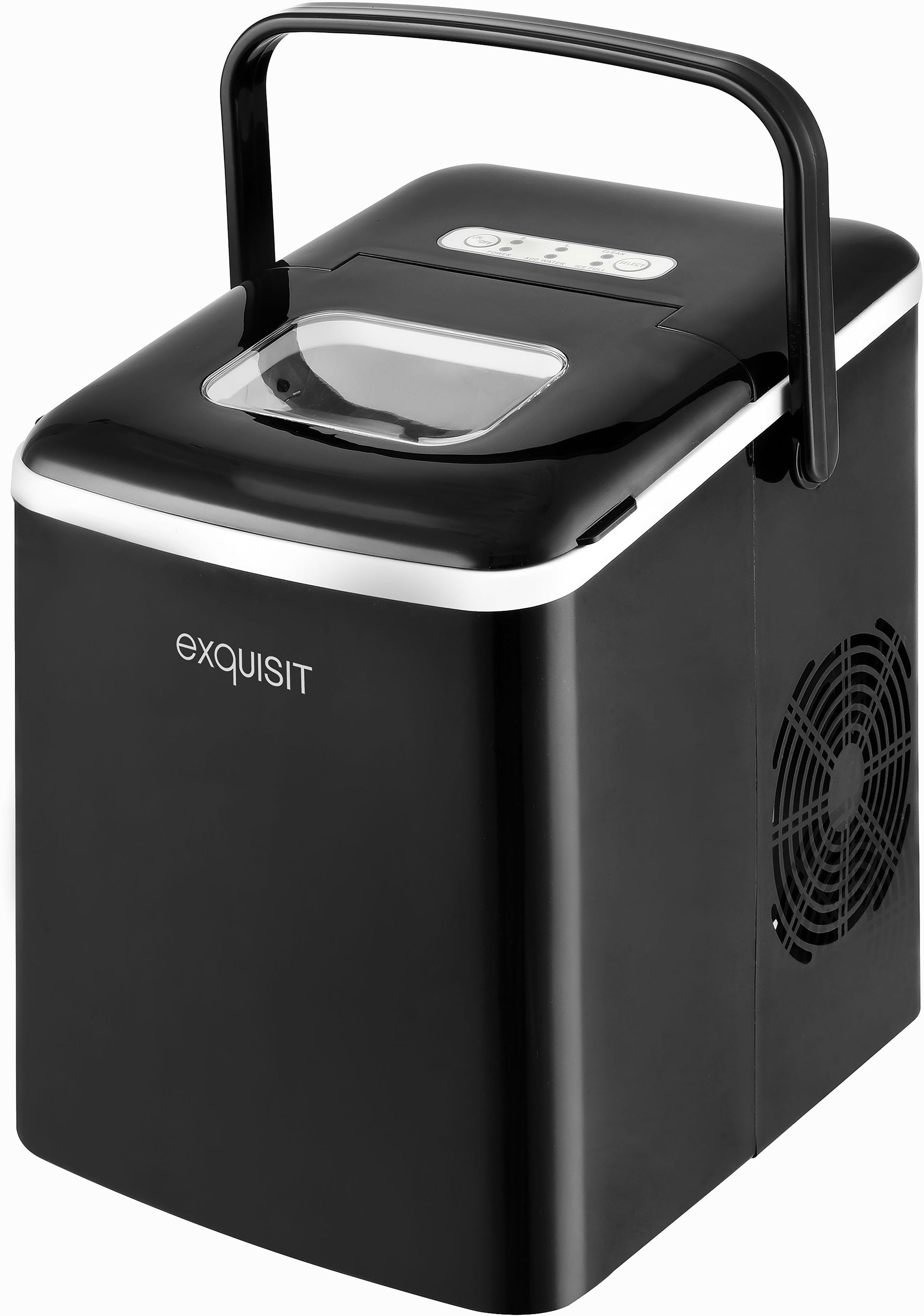 exquisit Eiswürfelmaschine EM 6002 sw, 13 kg innerhalb von 24 Stunden Eiswürfel auf Knopfdruck mit 1,8 l Tank