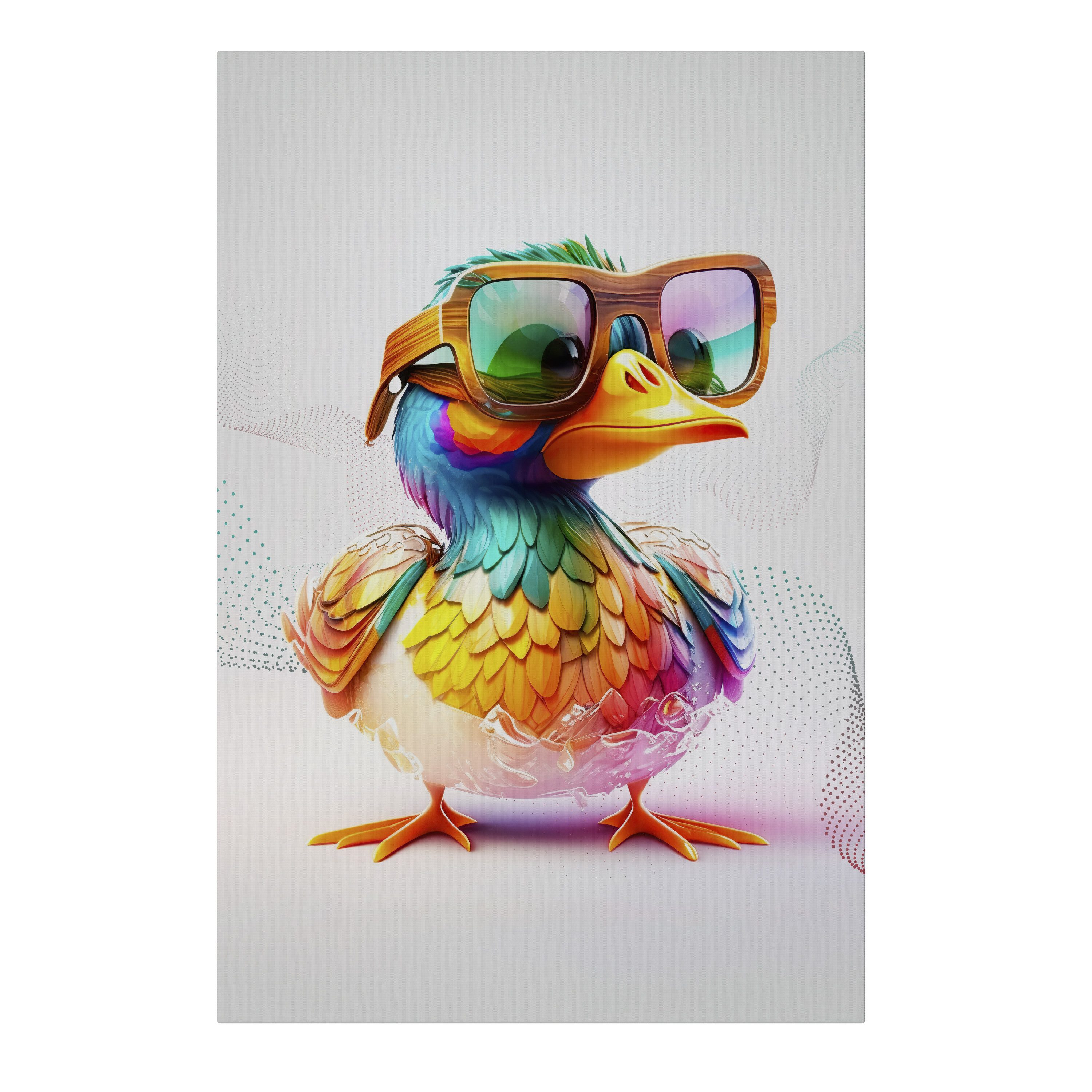 SPACEREBELS Leinwandbild QUACKY FUN, Kinder (1 St), 3 cm Keilrahmen, Baumwollleinwand
