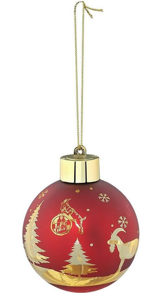 1. FC Köln Dekoobjekt Weihnachtsbaumkugel Leuchtend (8 cm)