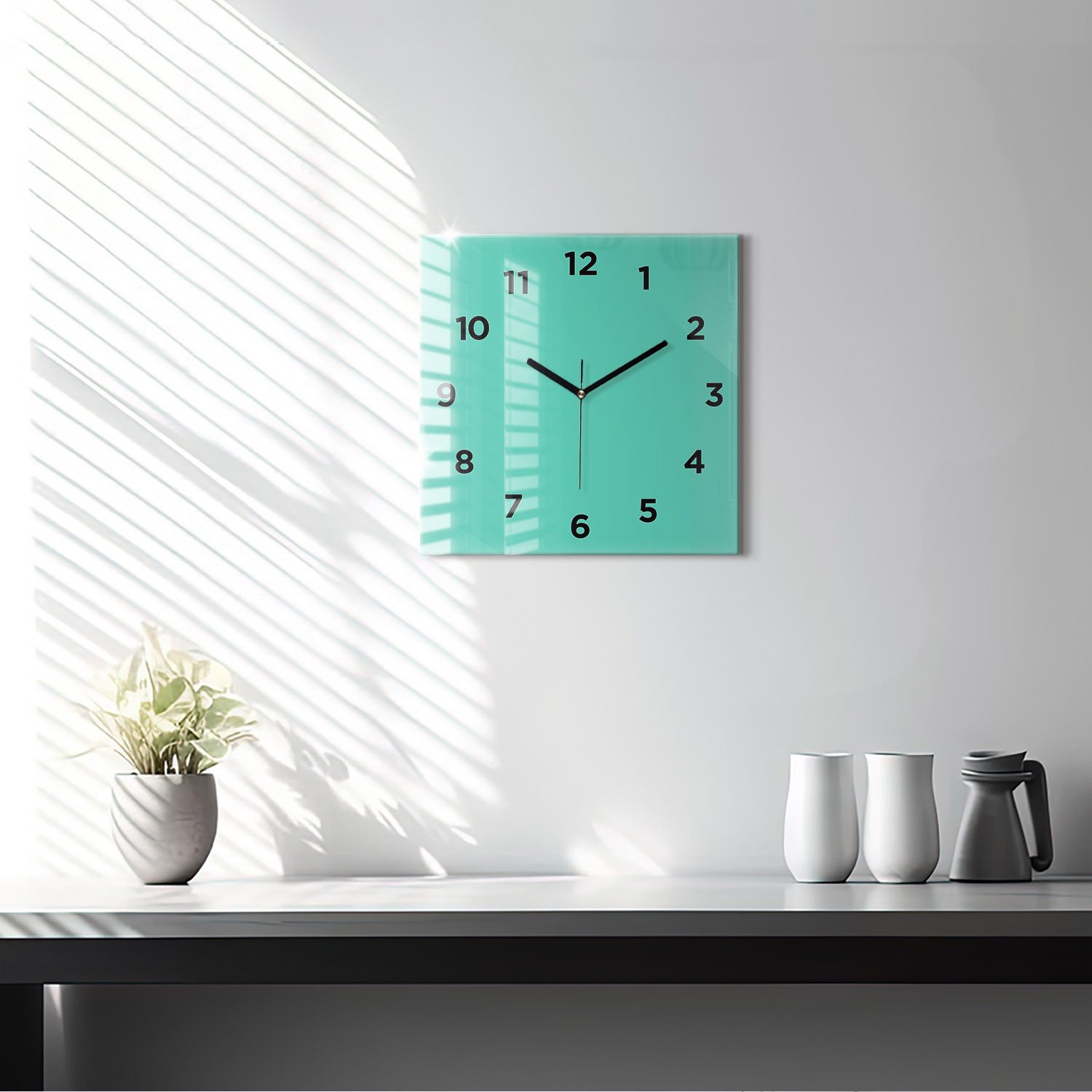 Tulup Wanduhr Glasuhr Modernistische Glaswanduhr 30x30cm günstig online kaufen
