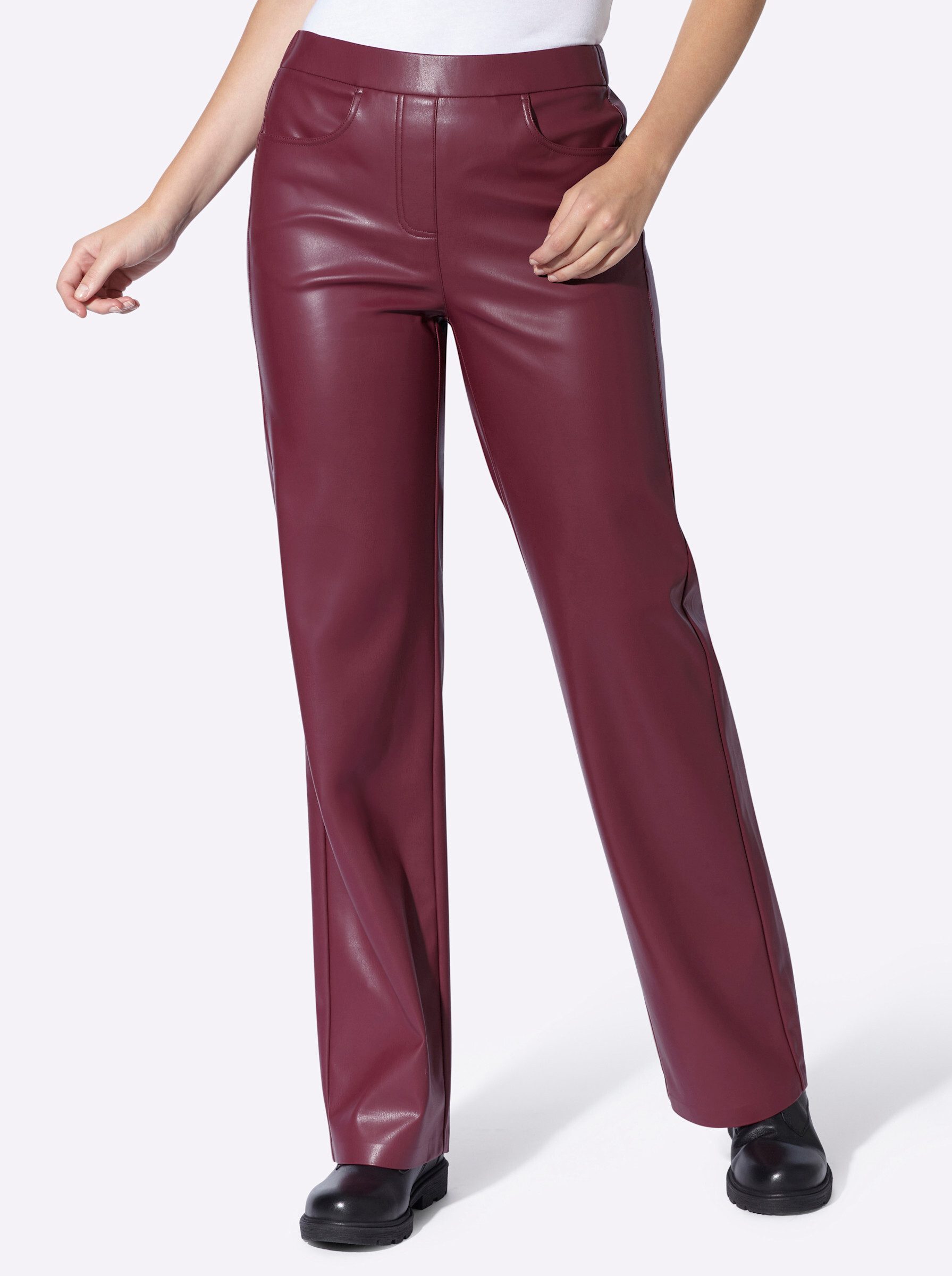 Jerseyhose Lederimitat-Hose normal