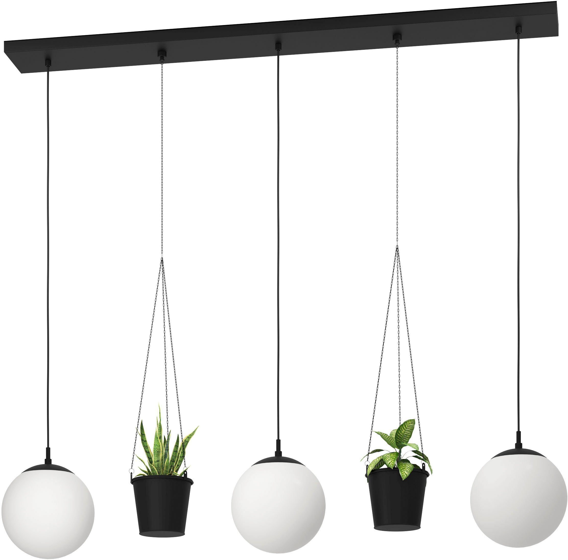 EGLO Hängeleuchte RONDO 3, ohne Leuchtmittel, Leuchtmittel wechselbar, Hängeleuchte mit Blumentopf