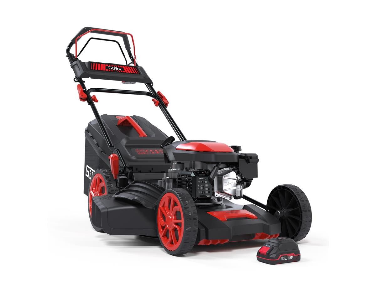 Güde Benzinrasenmäher Eco Wheeler EW 460-144 LI-E, 46 cm Schnittbreite, (Set), inkl. Akku und Ladegerät, 46 cm Schnittbreite, 60 L Fangkorb