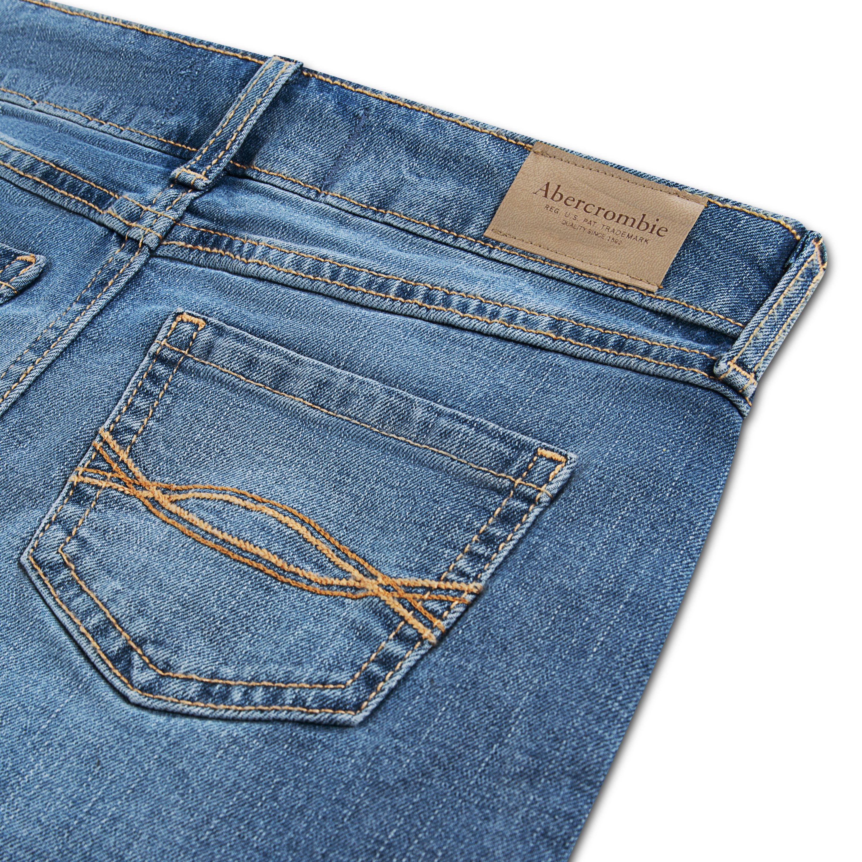 Abercrombie Kids Jeansrock AFG DROP WAIST PLEATED MINI SK Minirock / Sommerock Jeans-Qualität