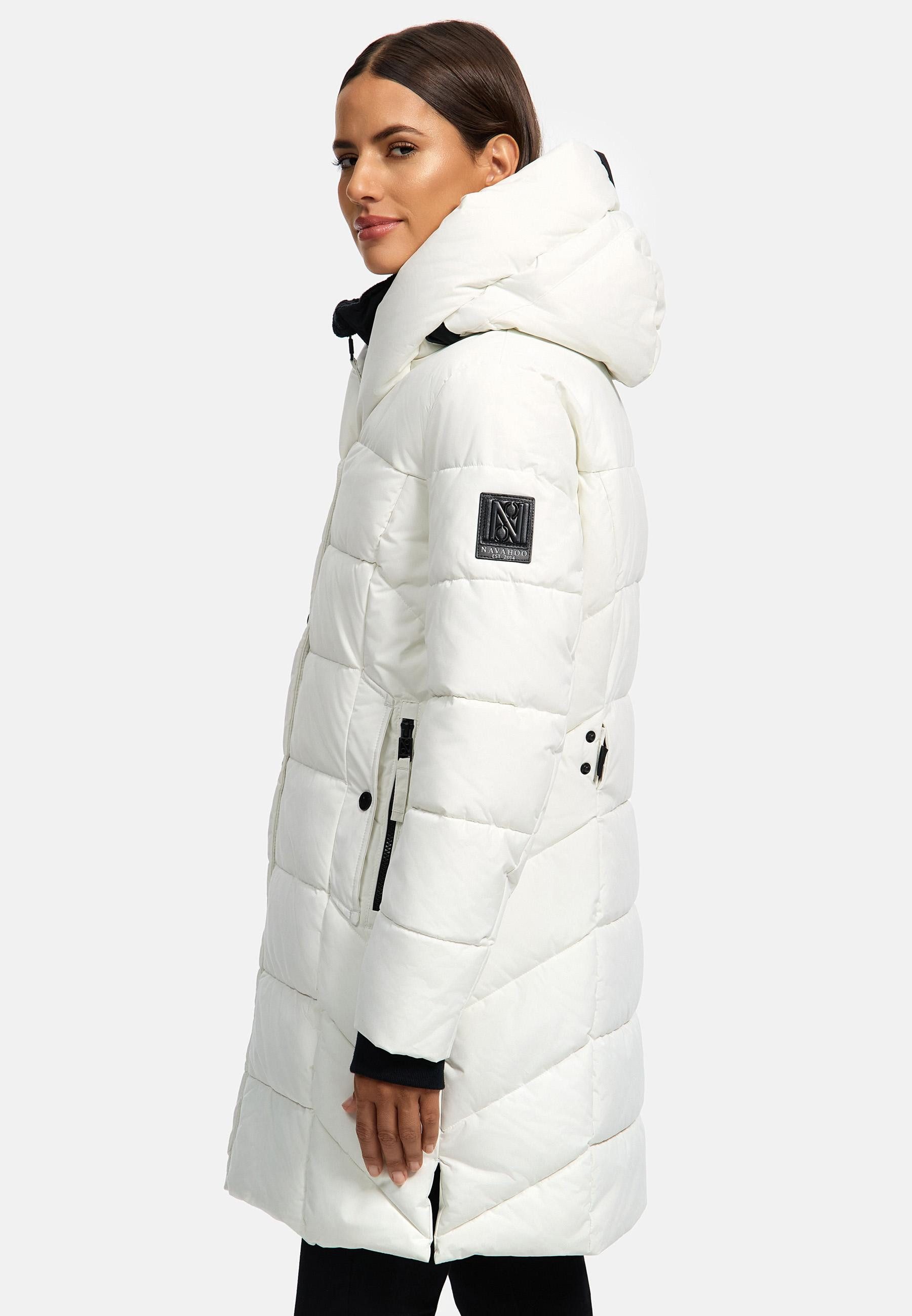 Navahoo Steppmantel Knutschilein Stylischer Damenmantel mit abnehmbarem Fleece-Kragen