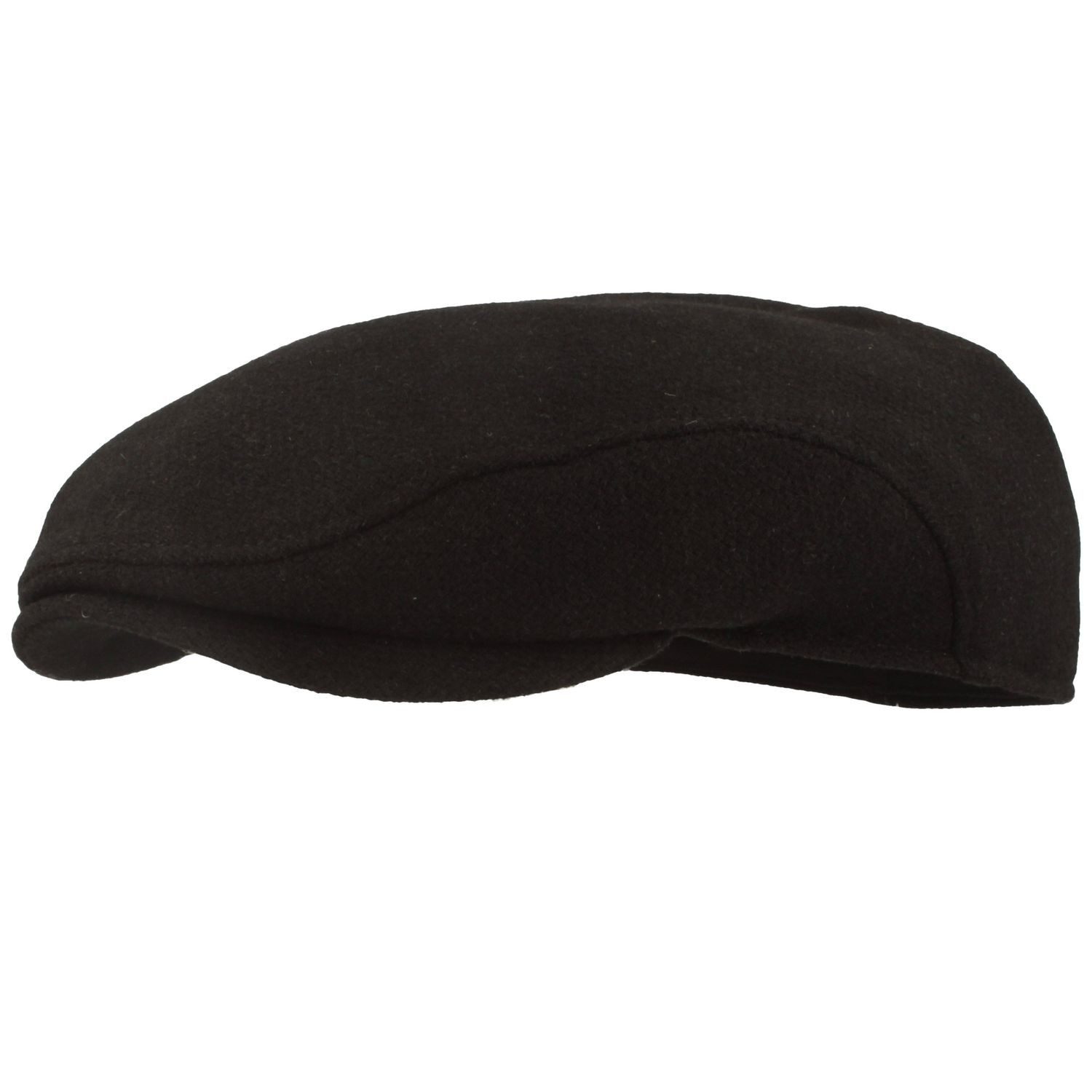 Breiter Schiebermütze Flatcap mit Ohrenklappen aus Wolle günstig online kaufen