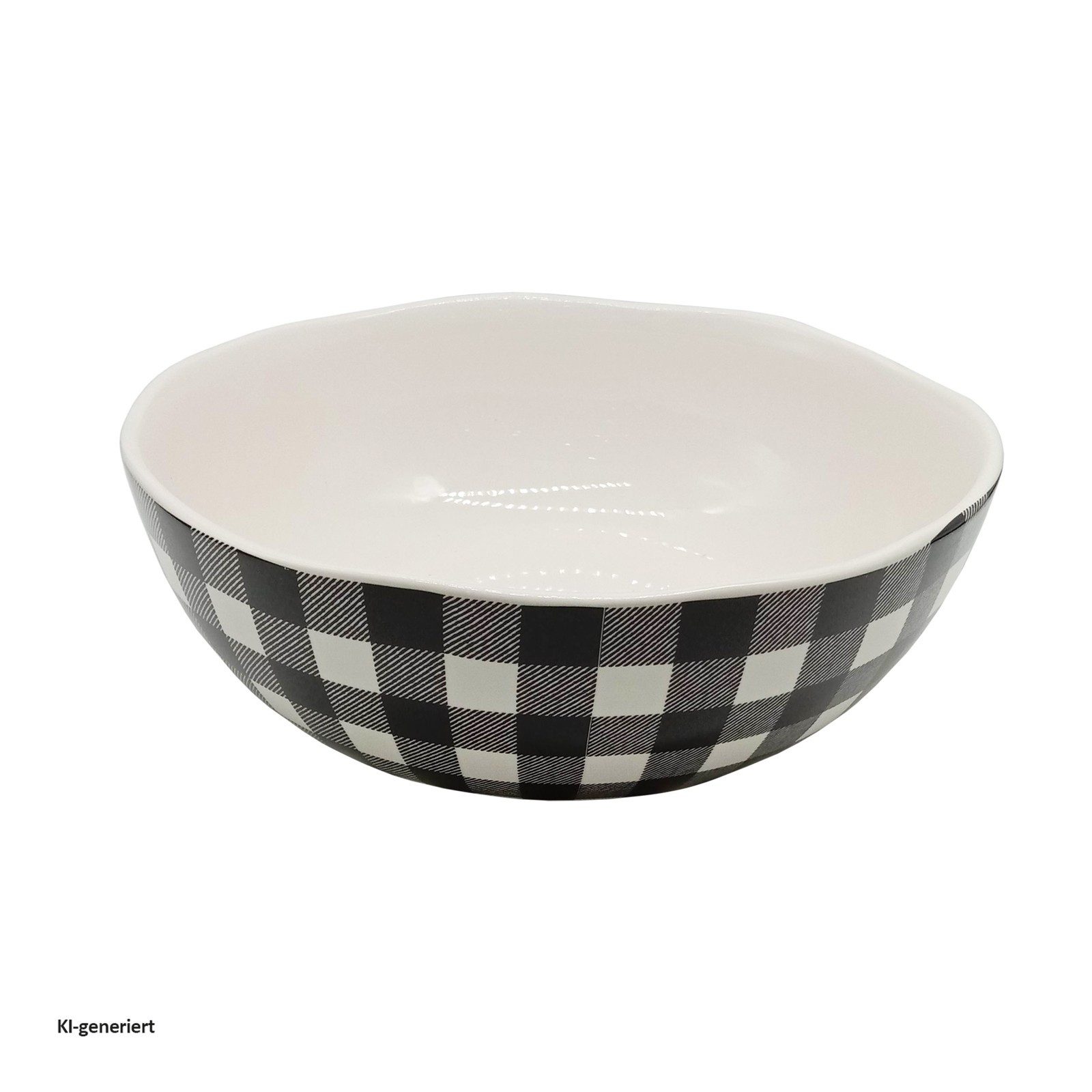 Neuetischkultur Servierschale Servierschale Keramik gemustert, Keramik, (Stück, 1-tlg), Obstschale, Salatschüssel