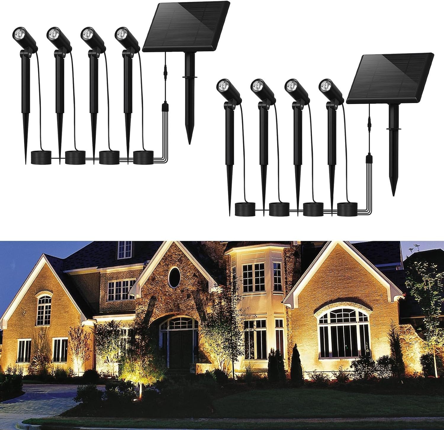 ZMH LED Gartenstrahler mit Erdspieß 4er günstig online kaufen
