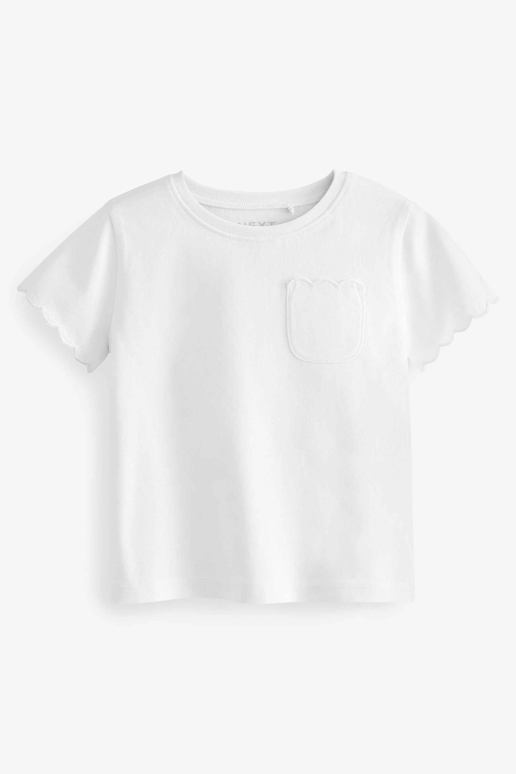 Next T-Shirt T-Shirt mit Bogenkante White (1-tlg)