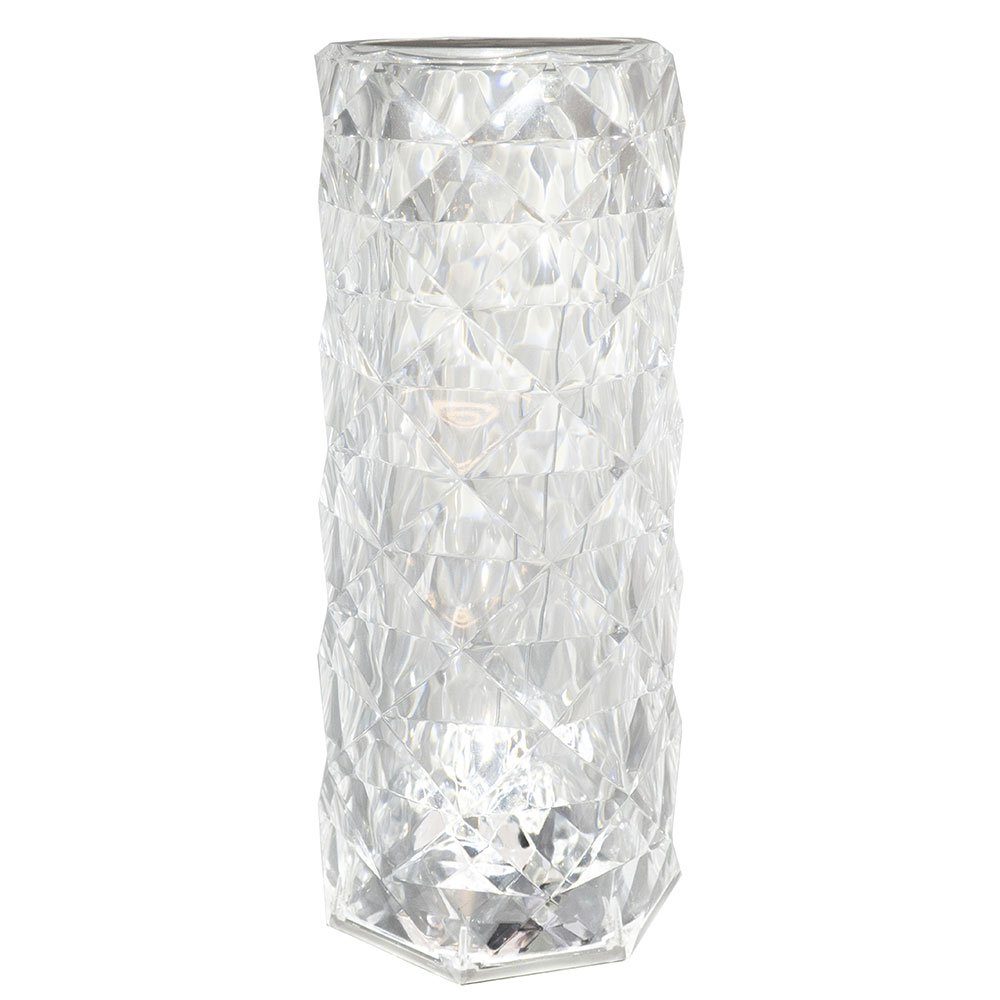 GLOBO LIGHTING LED Tischleuchte, LED-Leuchtmittel fest verbaut, Kaltweiß, Warmweiß, Neutralweiß, Tageslichtweiß, Farbwechsel, LED Tischlampe Nachttischleuchte Touchdimmer Kristall silber H 21 cm