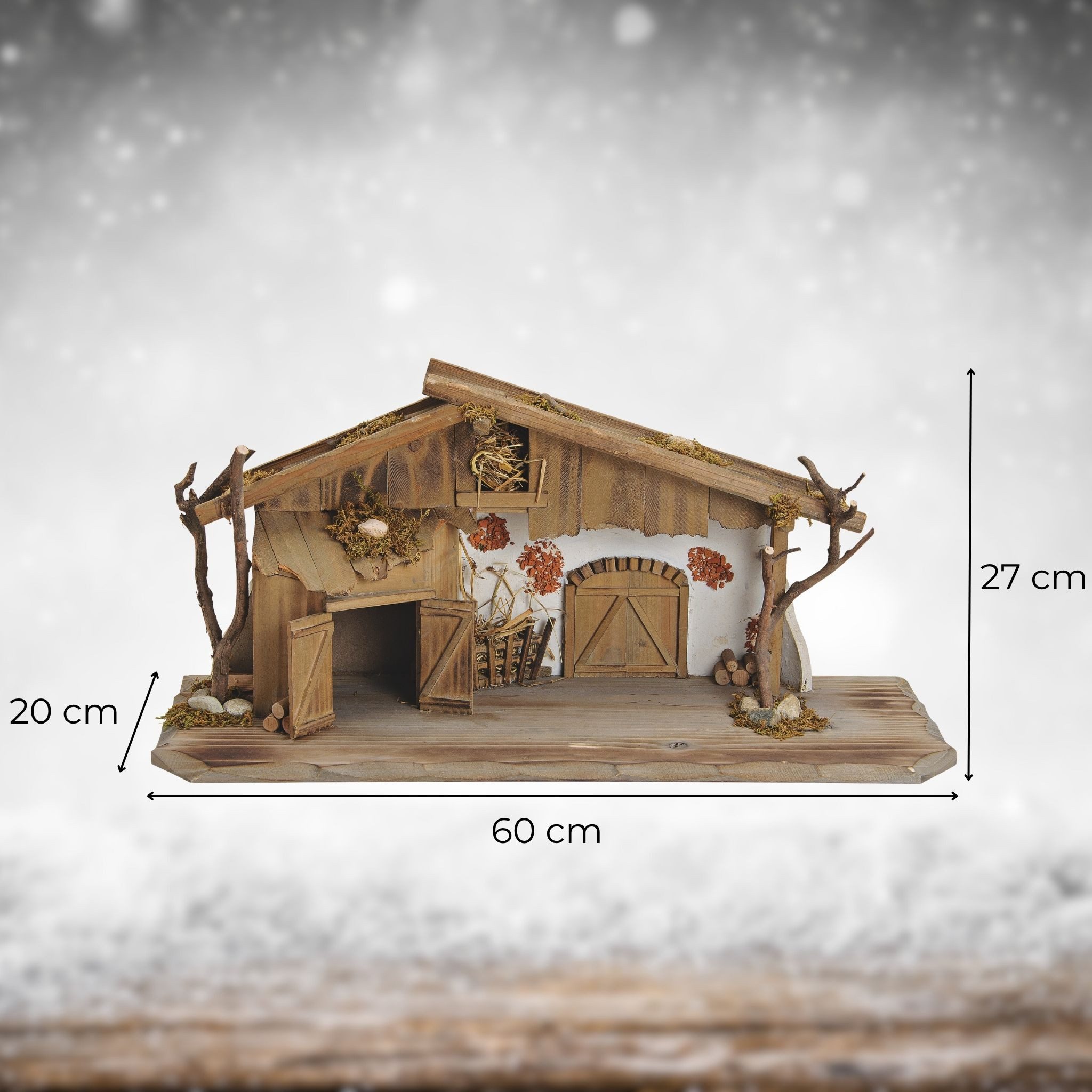 matches21 HOME & HOBBY Krippe Große XXL Holz Weihnachts-Krippe 60 cm (1-tlg günstig online kaufen