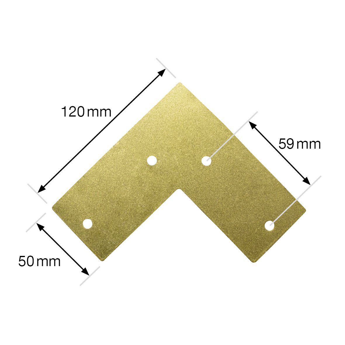 WAGNER design yourself Möbelfuß - Anschraubplatte x gold 12 Bein 12 Farben, cm verlaufend, in - LEG Retro Style 71 konisch/schräg diverse - mit x HAIRPIN Möbelbein/Tischbein integrierter