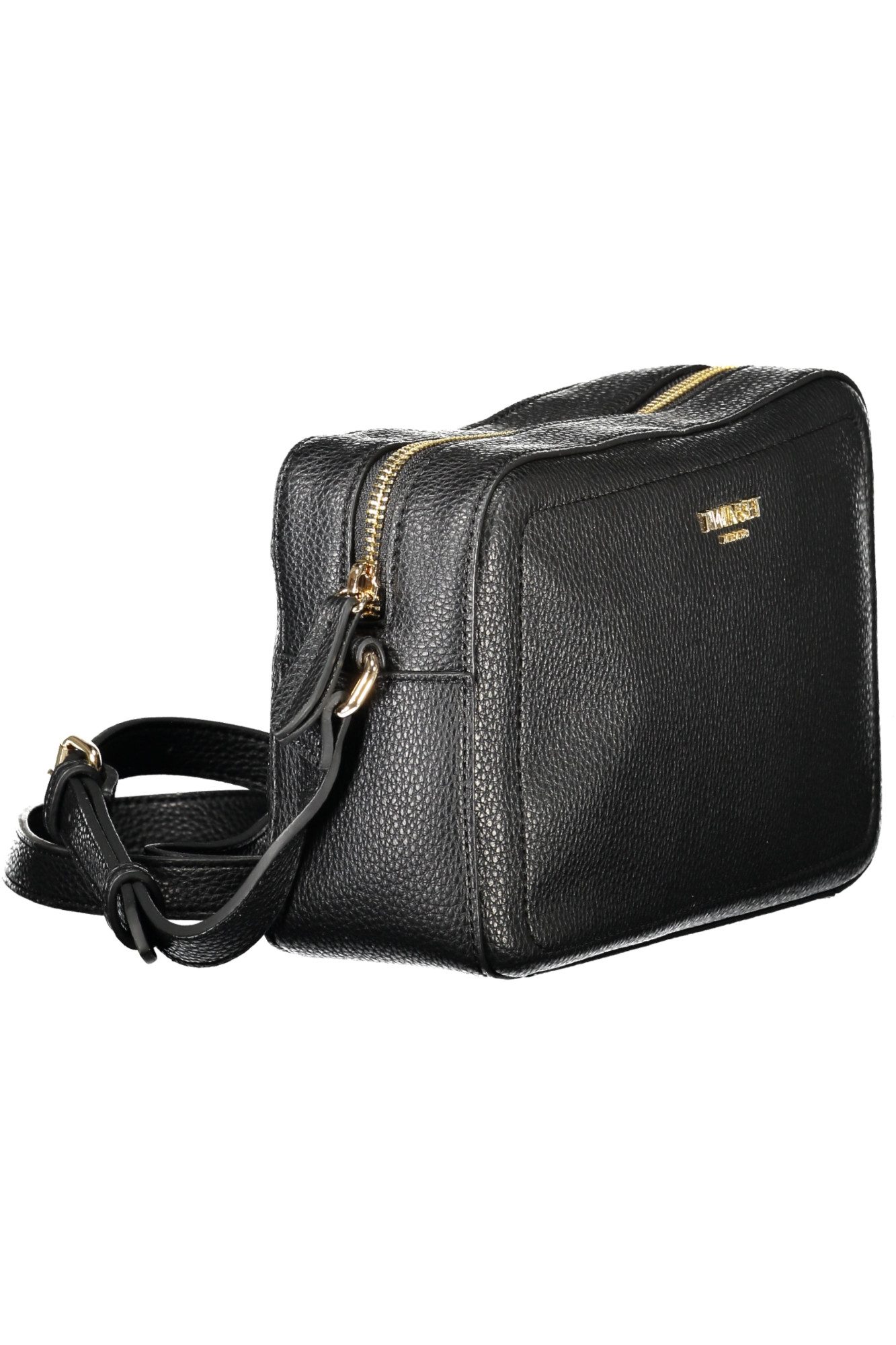 TWINSET Umhängetasche, Elegante schwarze Kameratasche mit verstellbarem Gurt und Logodetail