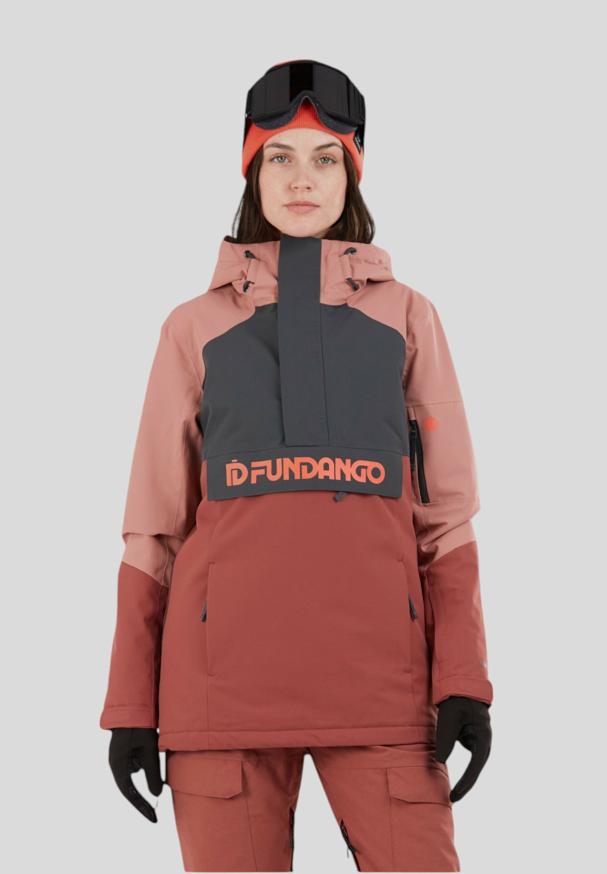 Fundango Winterjacke Birch ECO Logo Anorak technische Schlupfjacke für Ski uns Snowboard