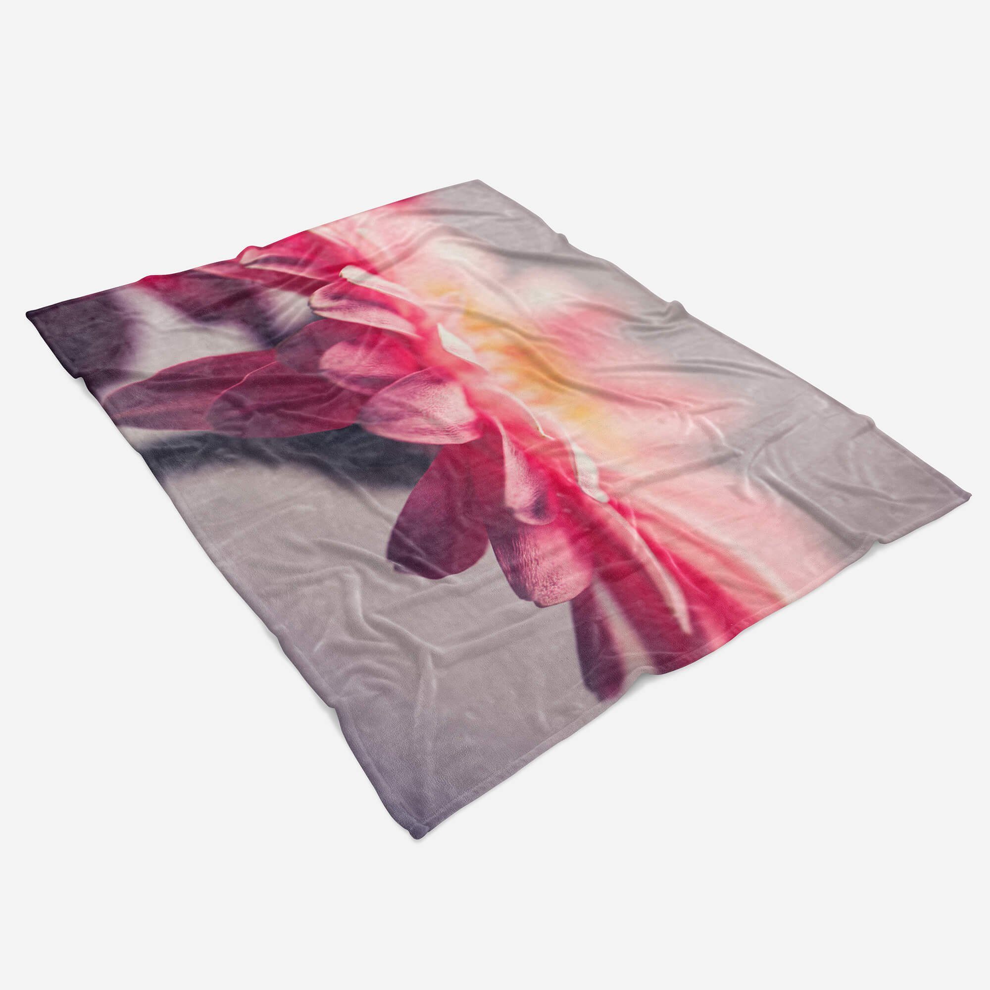Sinus Art Handtücher Handtuch Strandhandtuch Handtuch Blüte, mit Blume Kuscheldecke (1-St), Schöne Saunatuch Fotomotiv Baumwolle-Polyester-Mix