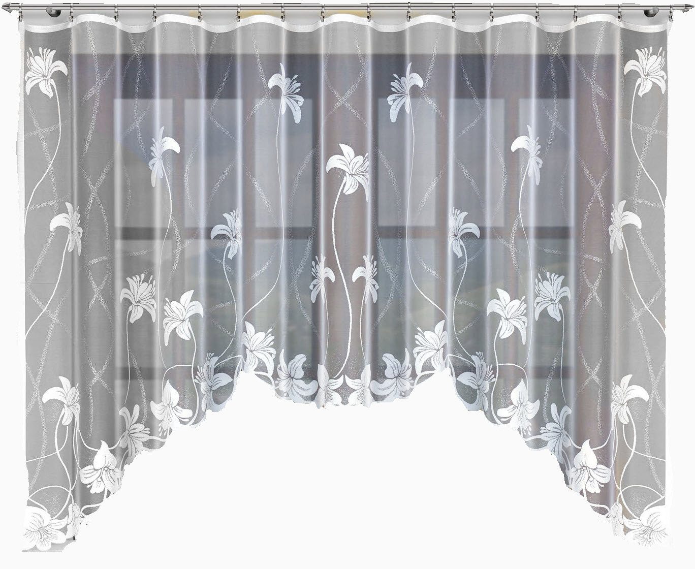 HAFT Gardine LILIEN, Kräuselband günstig online kaufen