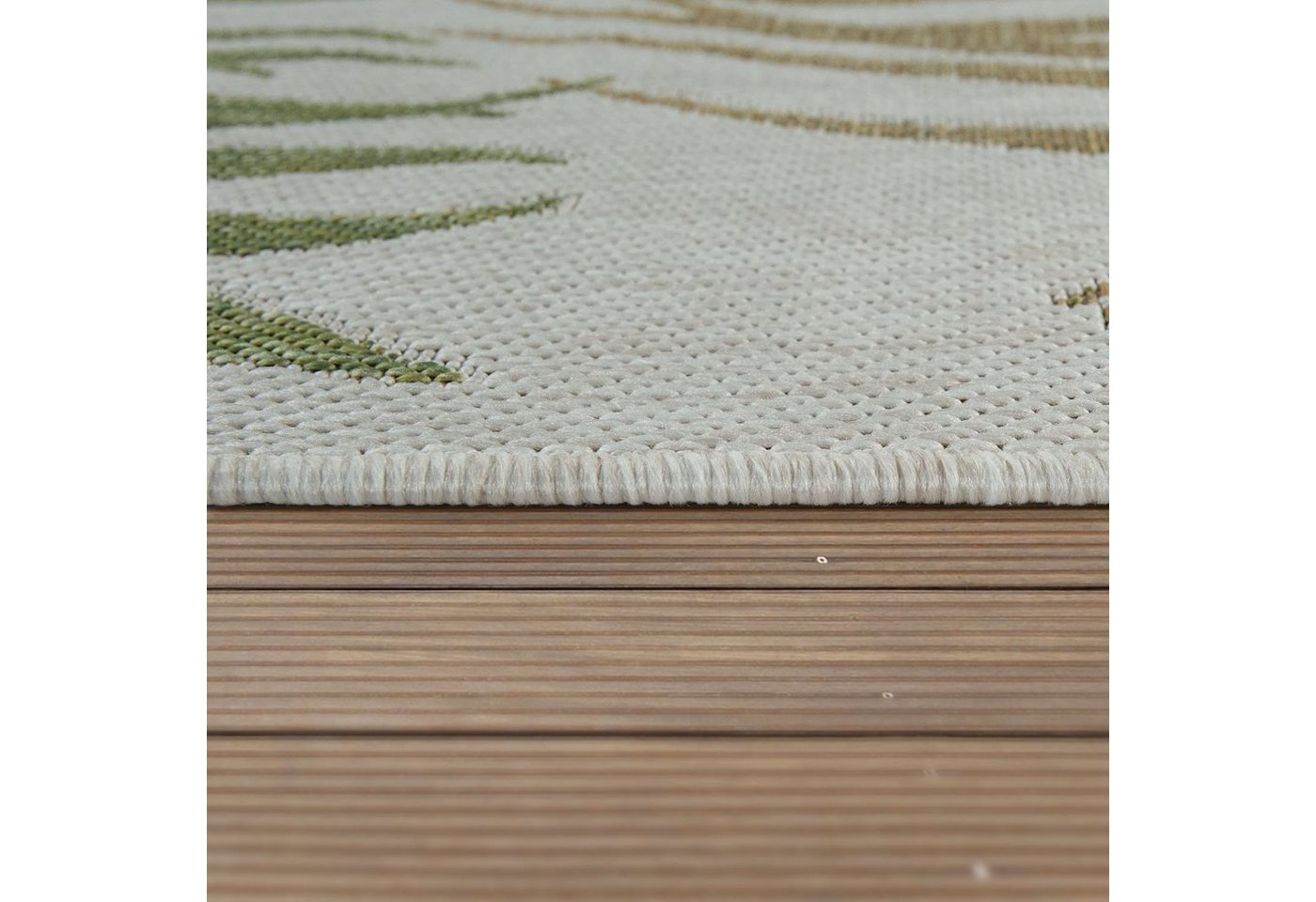 Teppich »Kuba 123«, Paco Home, rechteckig, Höhe 4 mm, Flachgewebe, Motiv Blätter, In- und Outdoor geeignet, Wohnzimmer-kaufen