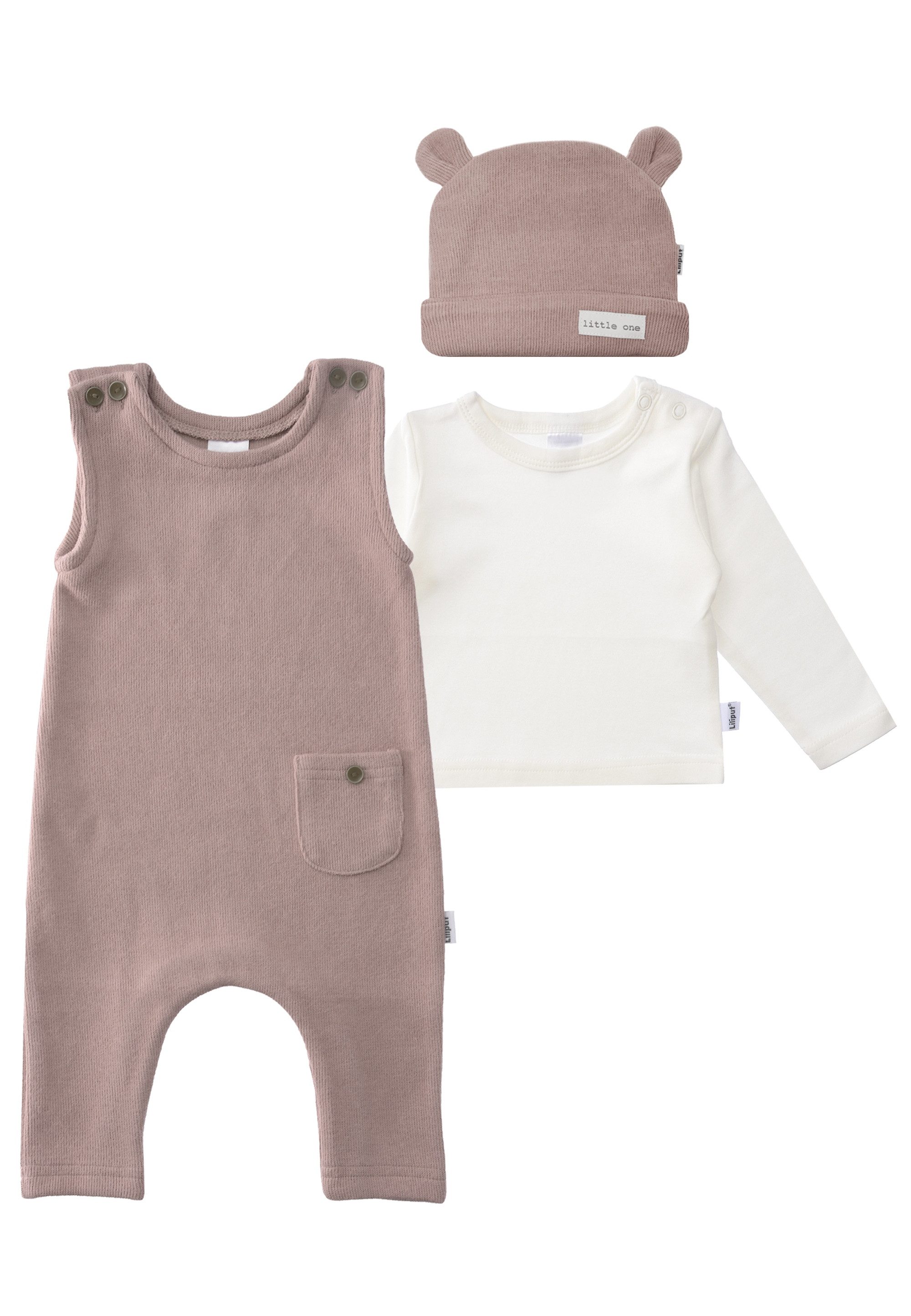 Liliput Erstausstattungspaket (3-tlg) bestehend aus Jumpsuit, Mütze und Langarmshirt