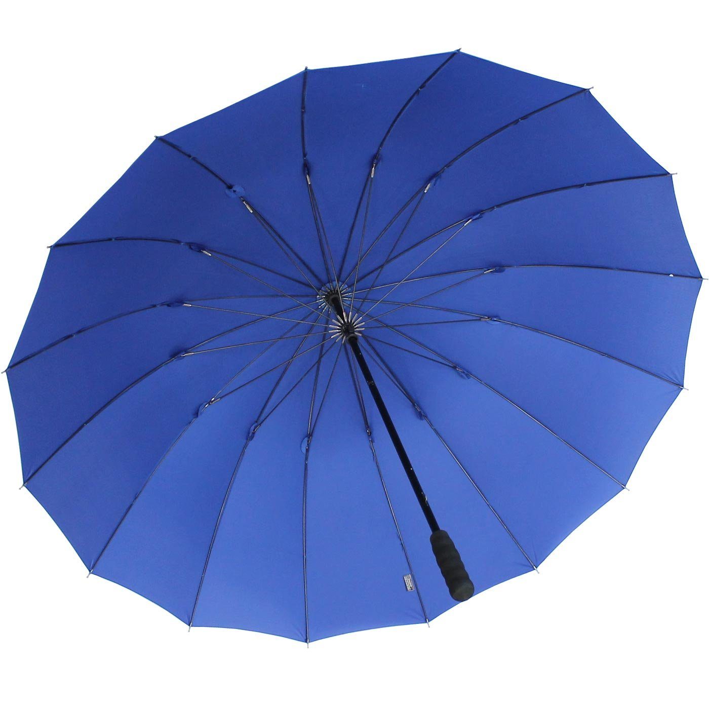 iX-brella Stockregenschirm XXL 130 cm Durchmesser Golf-Partnerschirm, 16-teiliges Dach, mit leichtem Fiberglasgestell – Bild 5 von 5