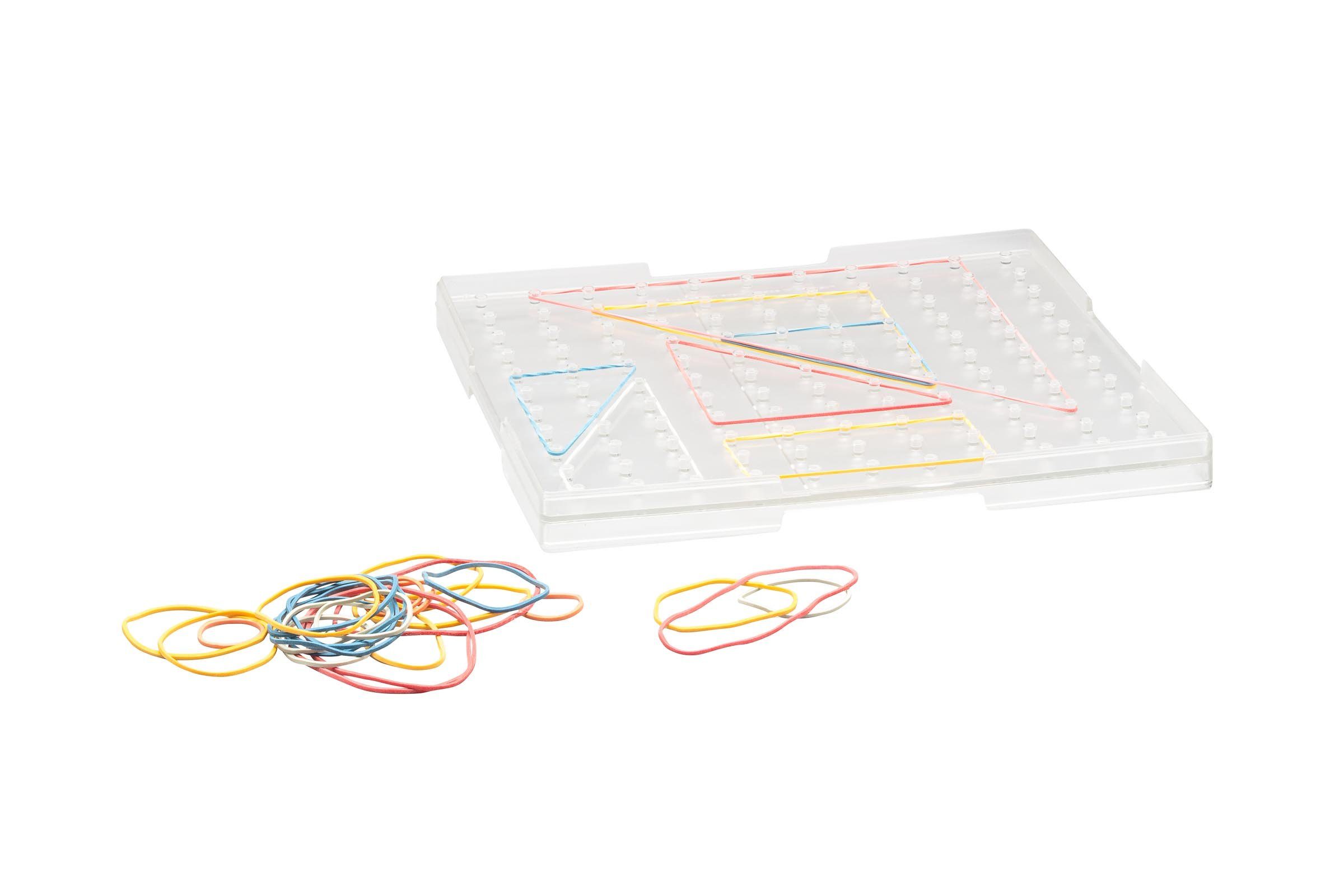 Wissner® aktiv lernen Lernspielzeug Geometriebrett groß transparent, Geobrett Mathe lernen RE-Plastic®, RE-Plastic®