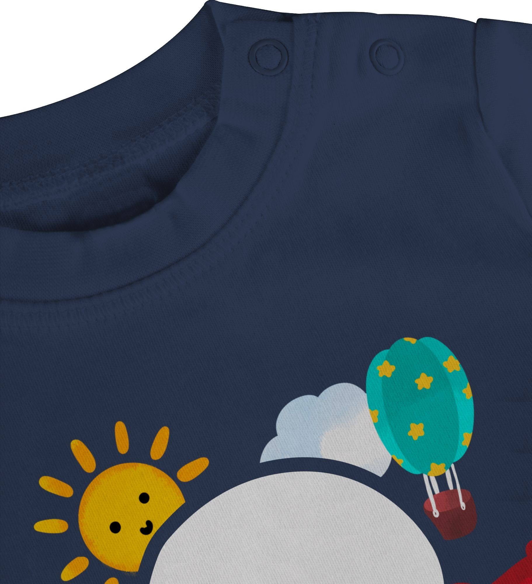 Shirtracer T-Shirt Zwei - Aquarell Fahrzeuge 2. Geburtstag