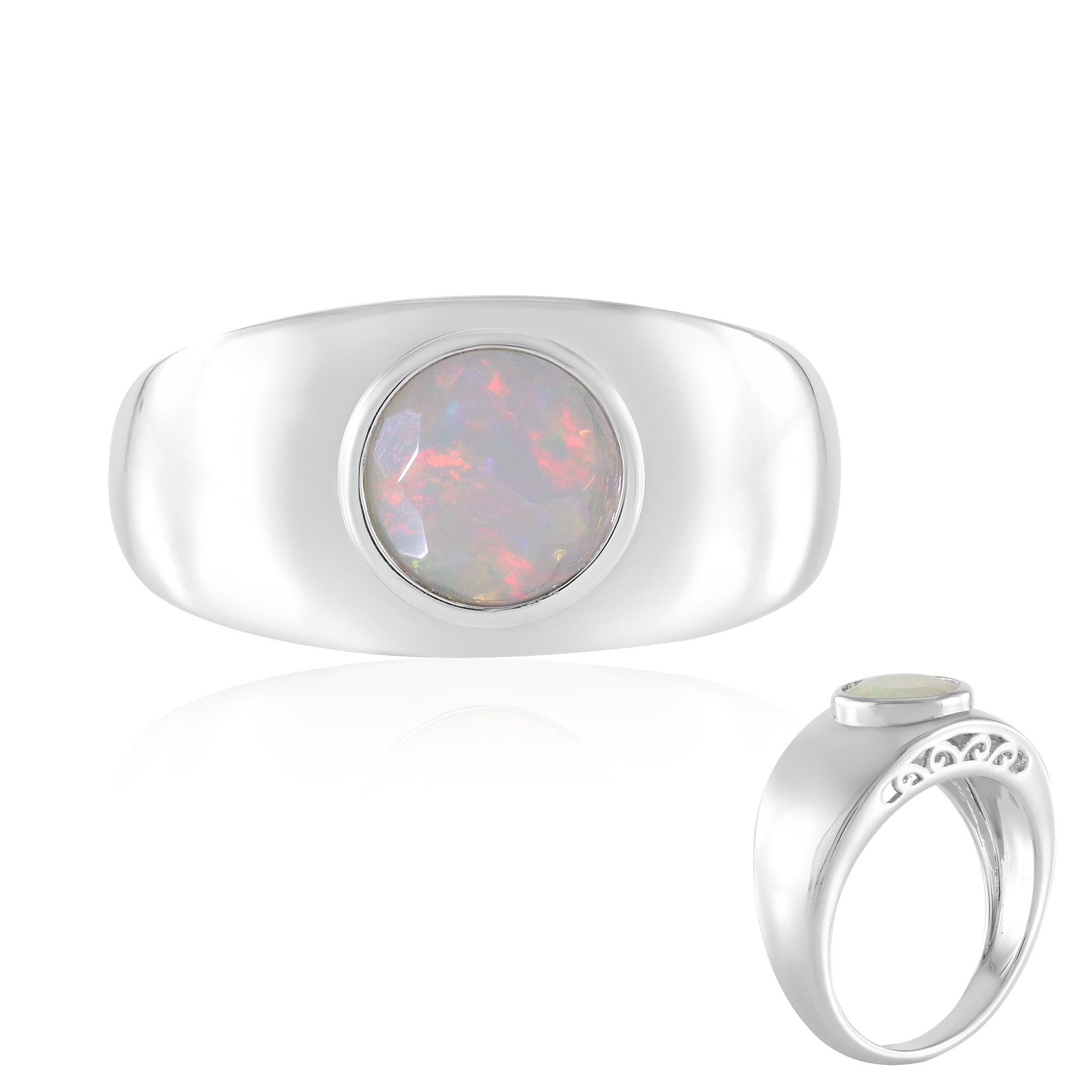Solitärring Cavill Ring Sterlingsilber, 0,77 ct Äthiopischer Opal Damen Schmuck