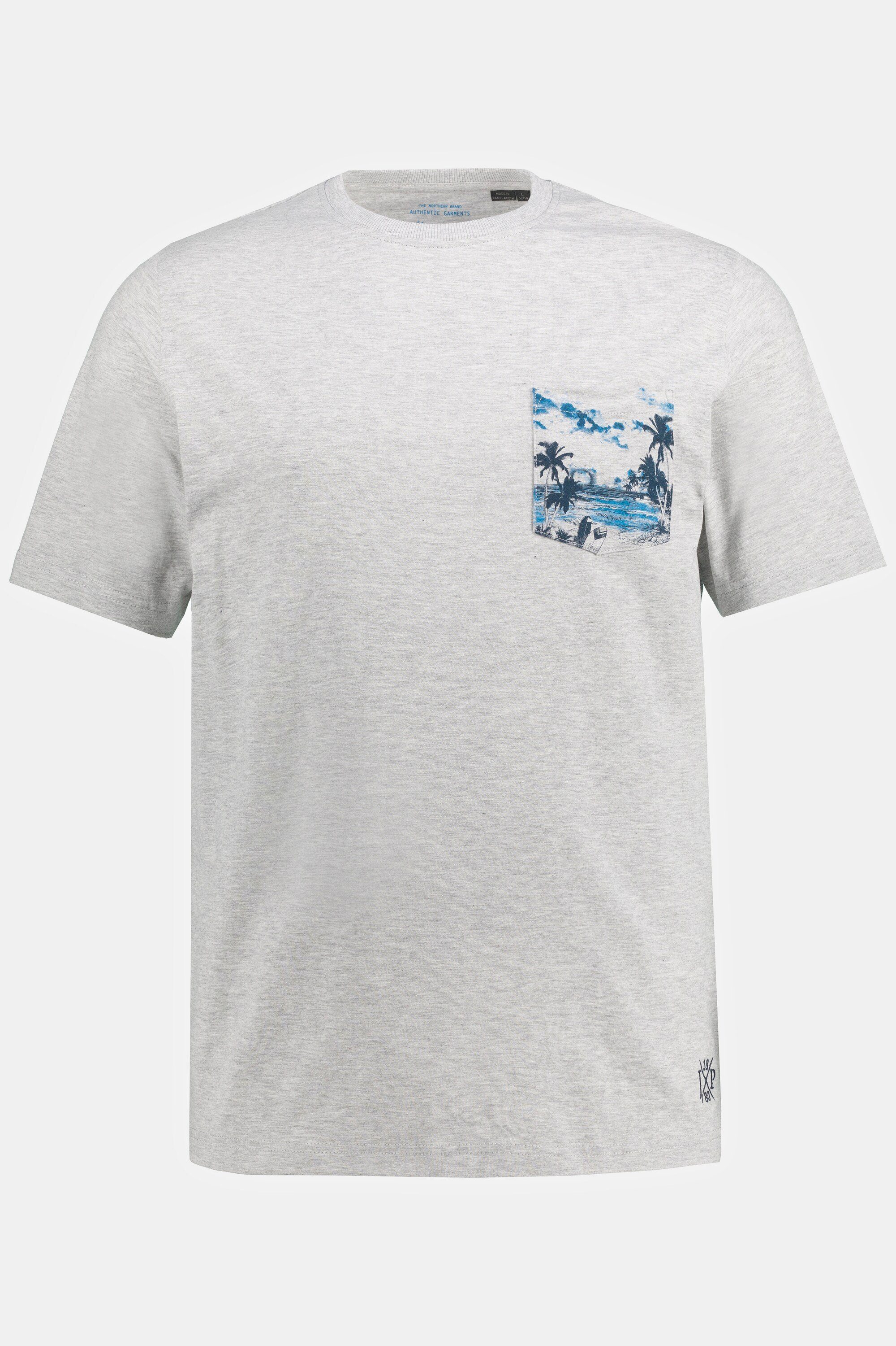 mit Halbarm Brusttasche Print JP1880 Schlafanzug T-Shirt