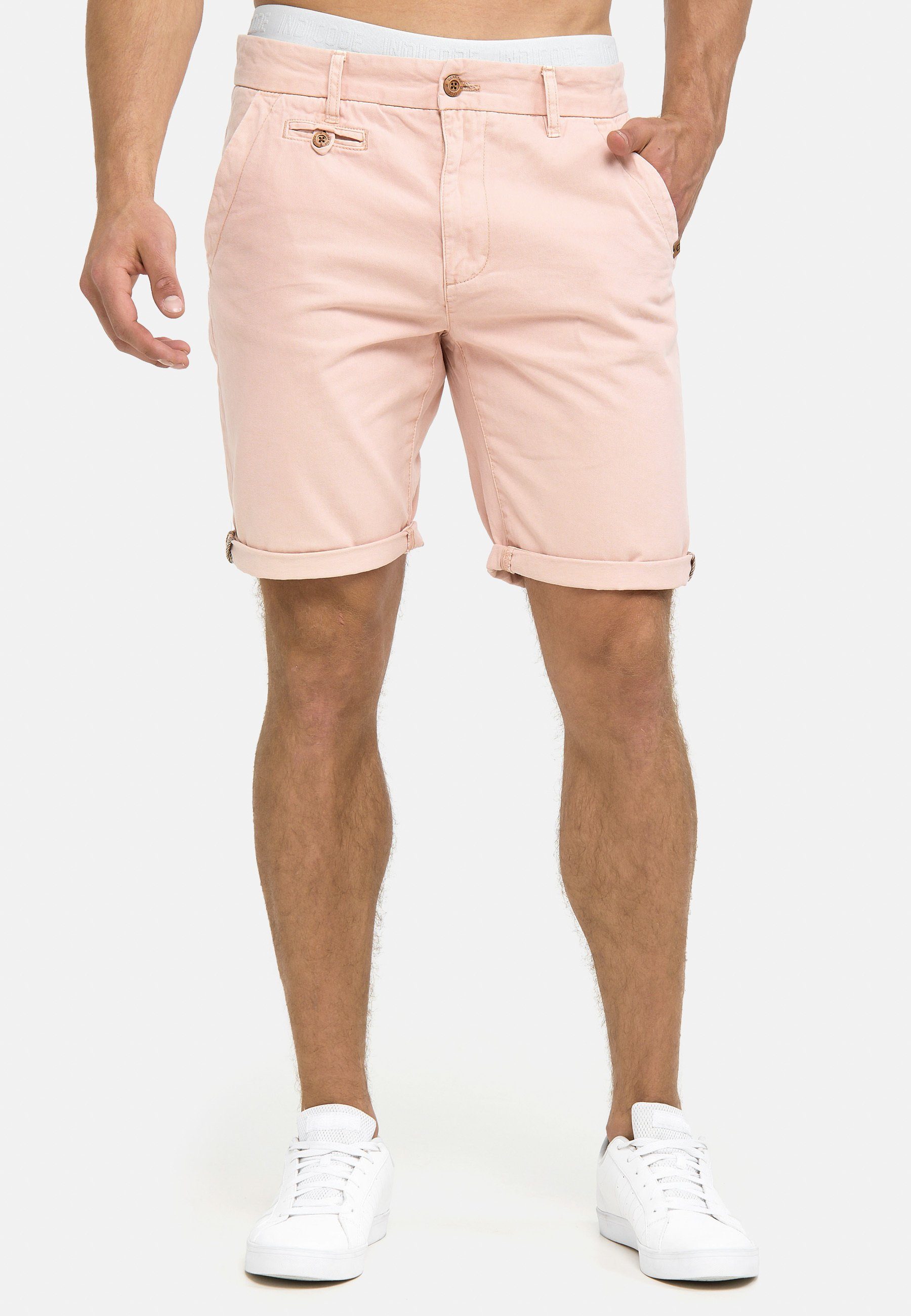 Indicode Chinoshorts Cuba Cameo Rose